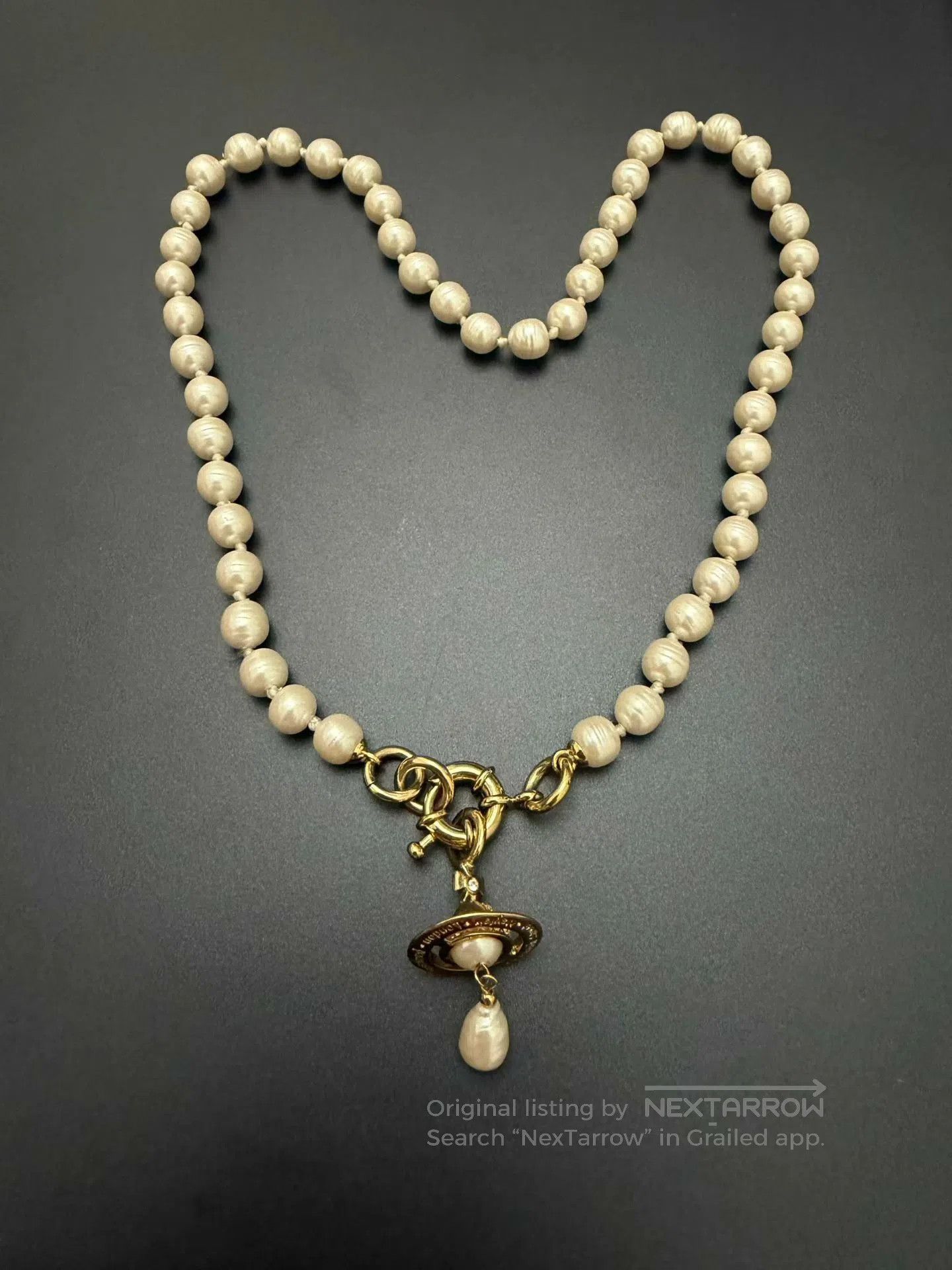 Vivienne Westwood Vivienne Westwood Saturn Pearl Necklace. Size ONE SIZE - 1 Thumbnail