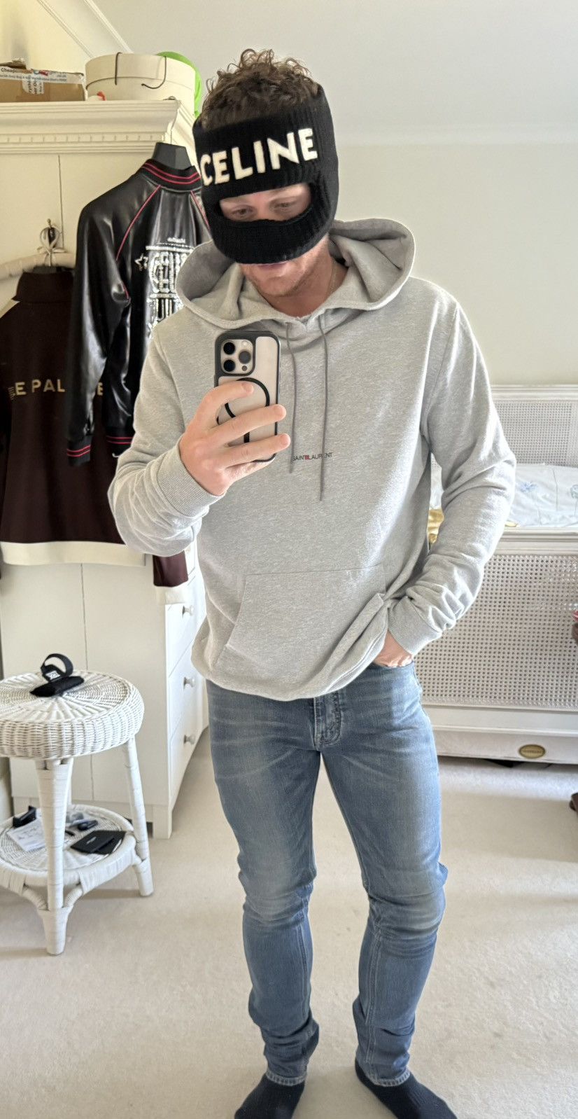 Saint Laurent Paris SS20 Saint Laurent Rive Gauche logo hoodie grey XXL Size US XXL / EU 58 / 5 - 2 Thumbnail