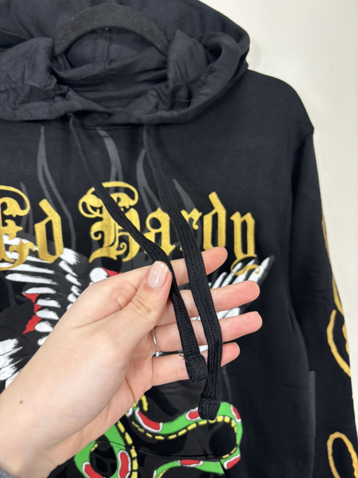 Christian Audigier Ed Hardy NEW Eagle Snake Logo Hype Y2K Tattoo Black Hoodie Size US S / EU 44-46 / 1 - 5 Thumbnail