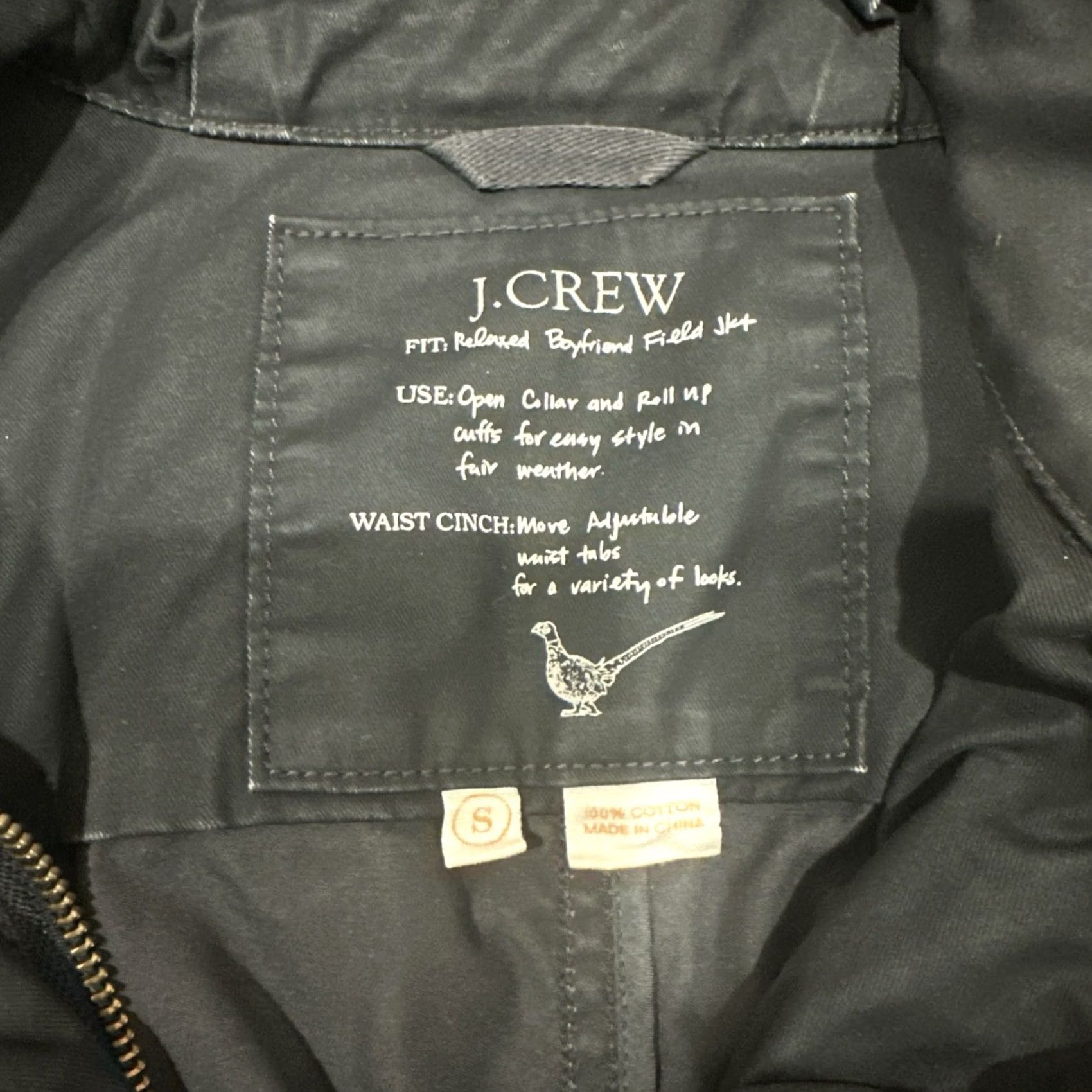 J.Crew J.CREW Jacket Charcoal Black Waxed Relaxed Boyfriend Field Elbow Patches Size S Women Military Jacket Size S / US 4 / IT 40 - 3 Thumbnail
