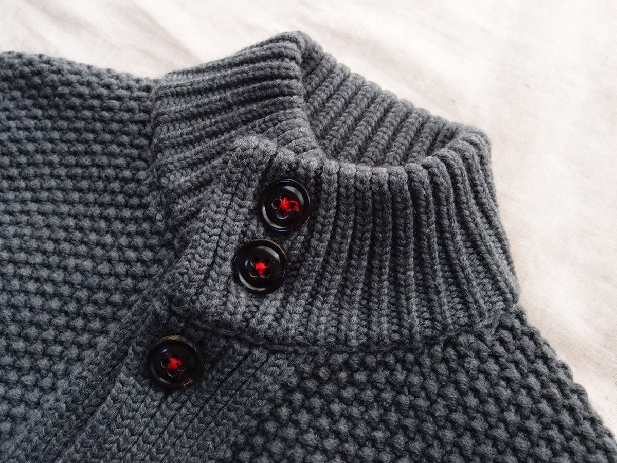 Drumohr Drumohr Low-Gauge Wool Knit Cardigan / Grey / Made in Italy Size US M / EU 48-50 / 2 - 4 Thumbnail