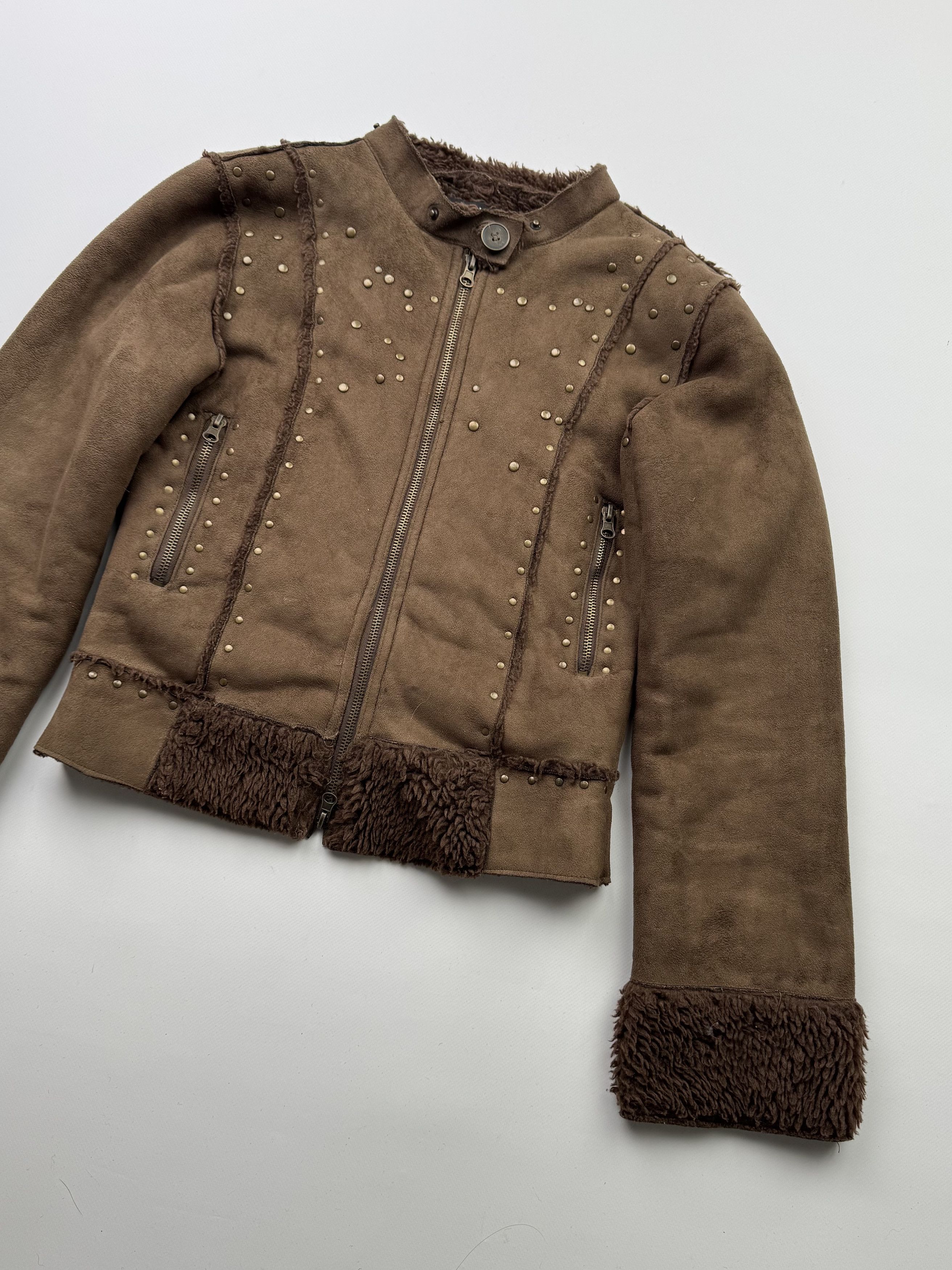 Japanese Brand Vintage Faux Sheepskin Cropped Jacket B773(V409)E2 Size S / US 4 / IT 40 - 3 Thumbnail