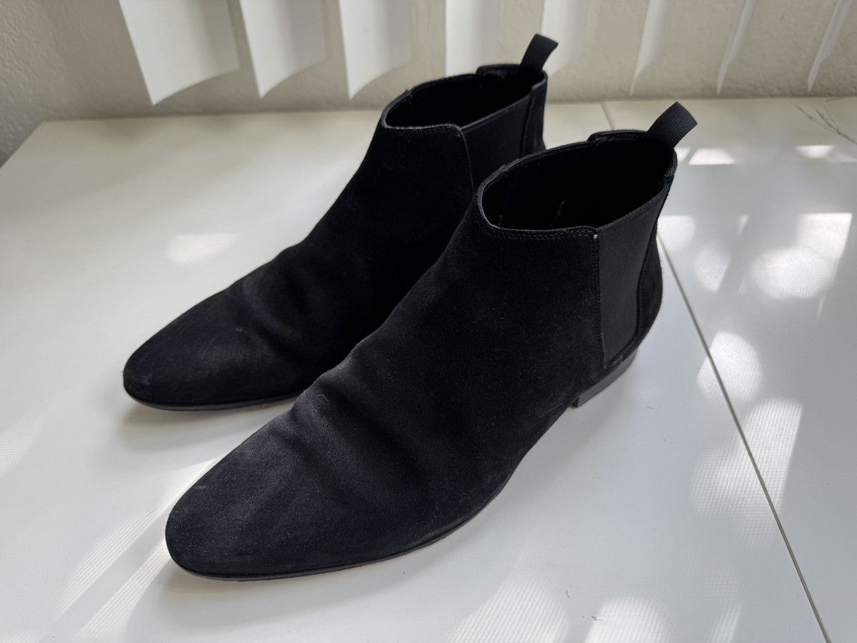 Saint Laurent Hedi Slimane Black Suede Chelsea Boots Sz 40