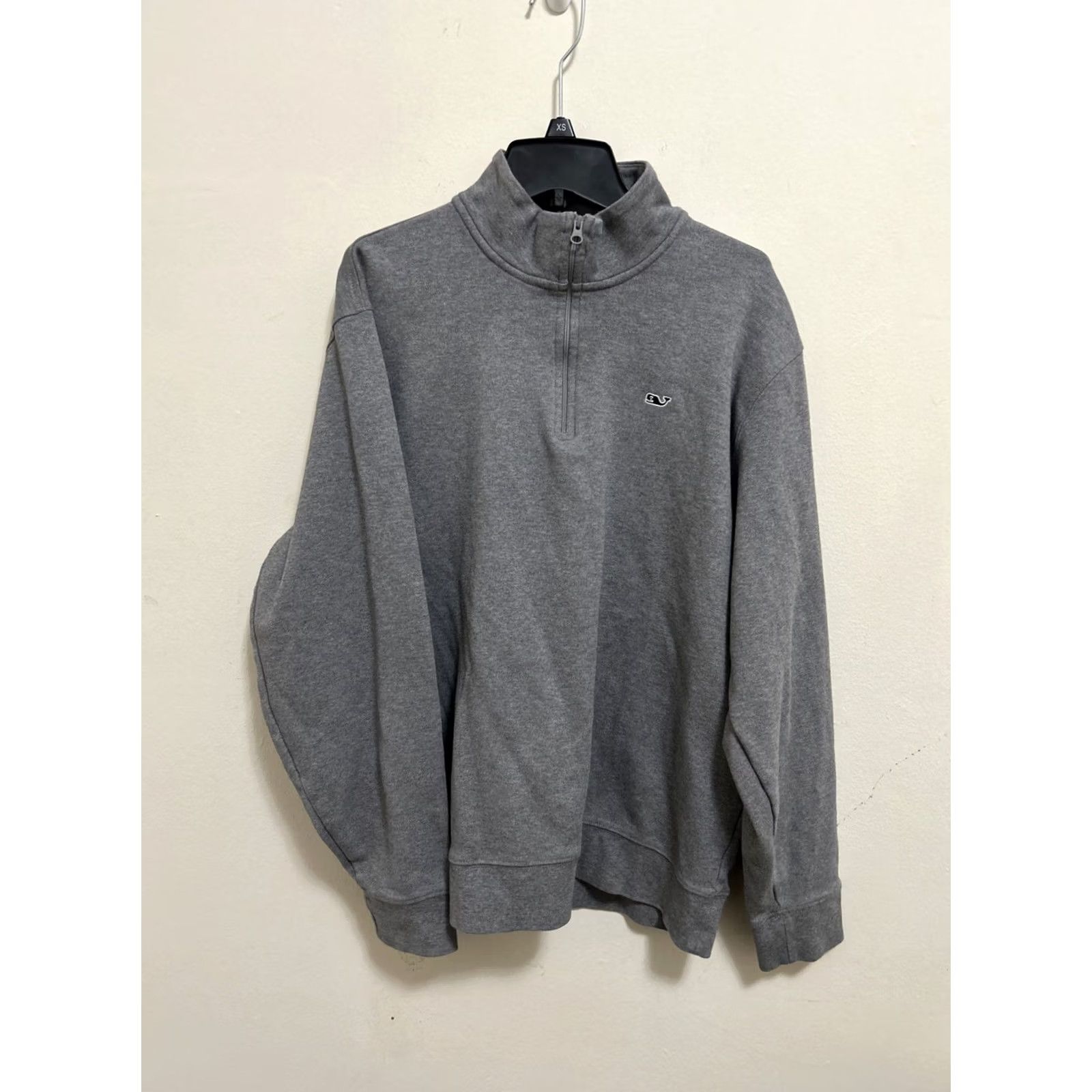 Vineyard Vines Vineyard Vines Mens Sweater Gray 1/4 Zip Pullover Large L Cotton Jersey Collared Long Sleeve Knit Pullover Mens Regular Fit Size US L / EU 52-54 / 3 - 2 Thumbnail