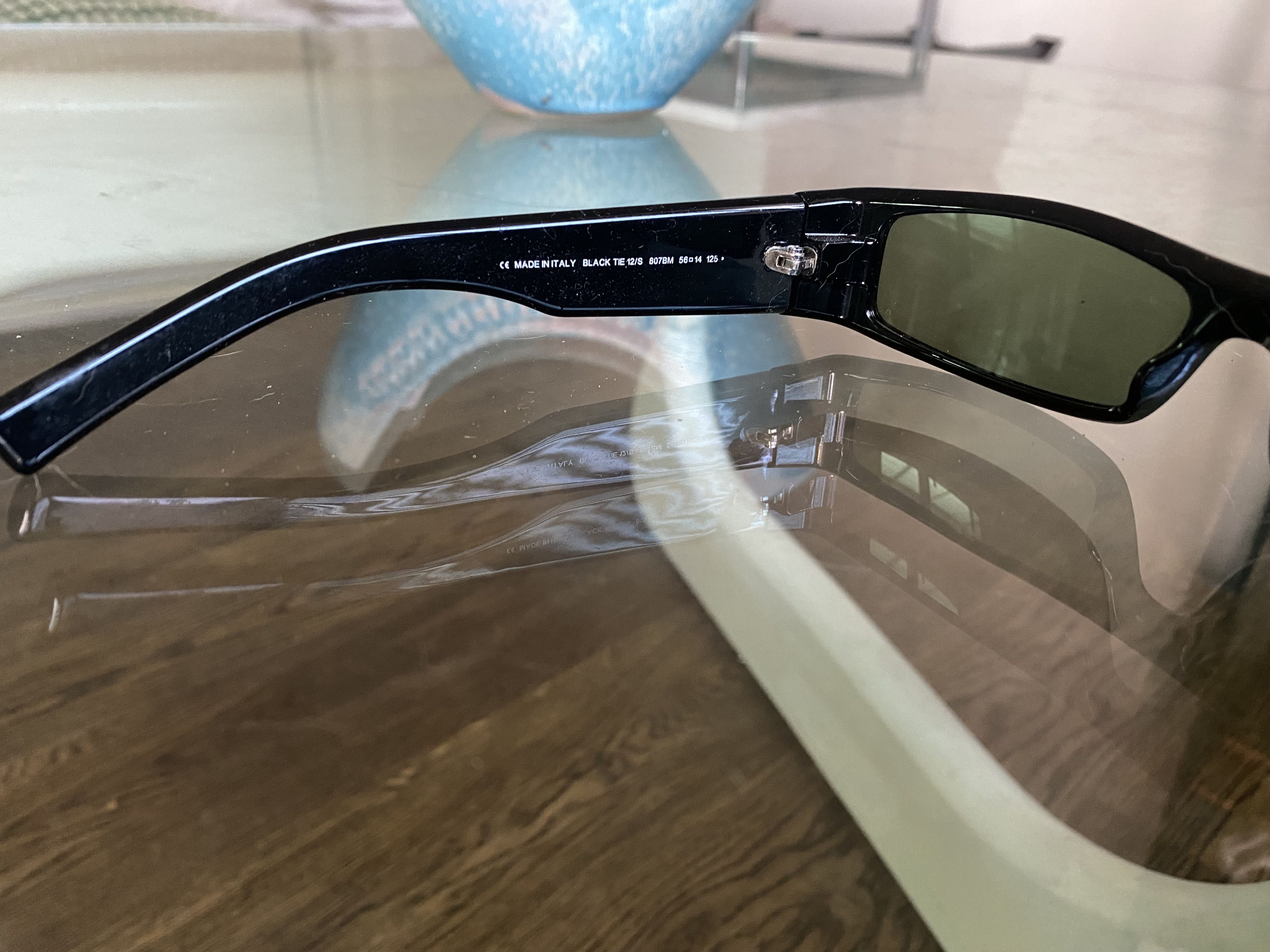 Dior × Hedi Slimane Dior Homme y2k sunglasses black tie 12/s 807bm slim Size ONE SIZE - 4 Thumbnail