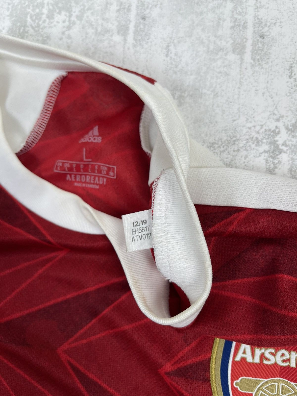 Adidas Arsenal 20/21 Home Jersey Art Deco Pattern AEROREADY Tech Size US L / EU 52-54 / 3 - 8 Thumbnail
