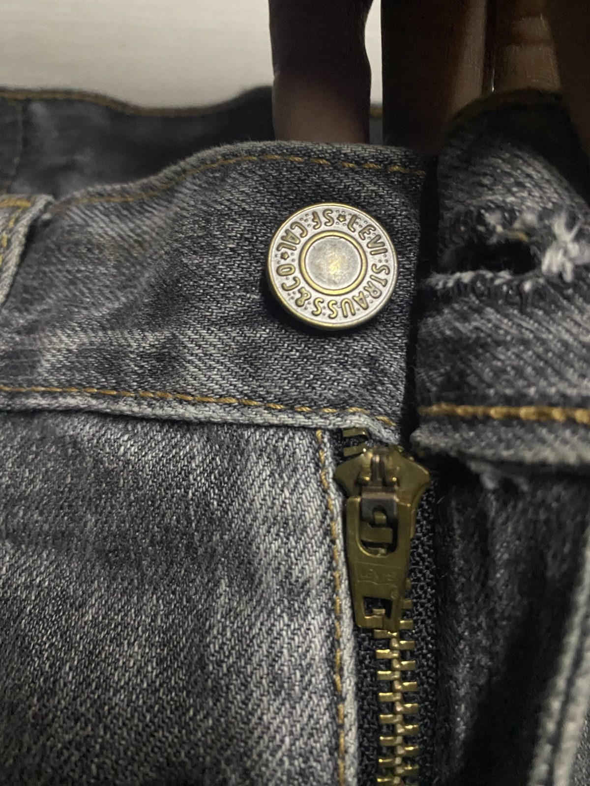 Andy Warhol × Levi's Vintage Levis 533 Grey Denim Distressed Loose Straight Jeans Size US 29 - 8 Thumbnail