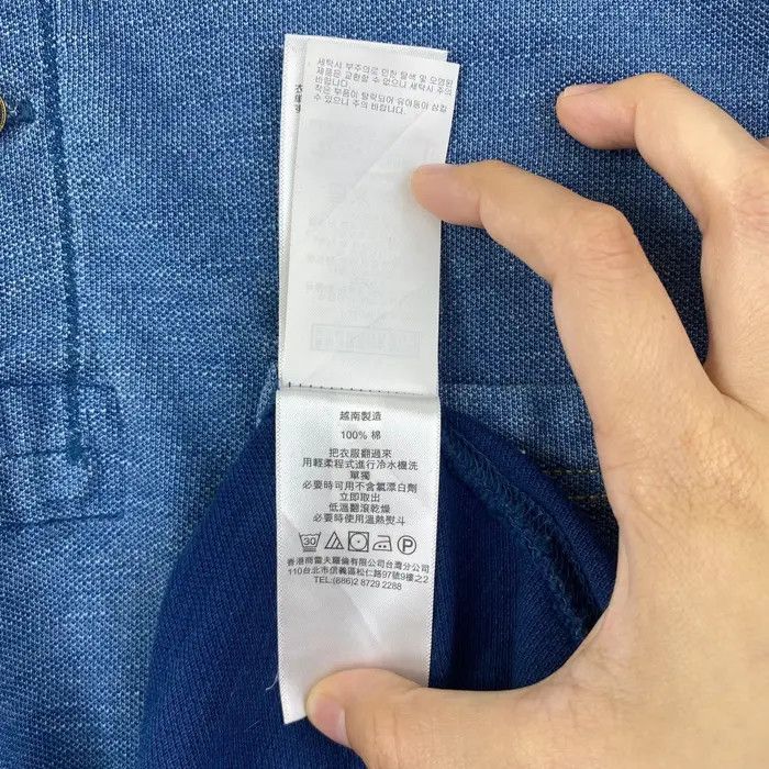 Polo Ralph Lauren Vintage POLO RALPH LAUREN Natural Dye Pure Indigo Tee Shirt Size US L / EU 52-54 / 3 - 5 Thumbnail