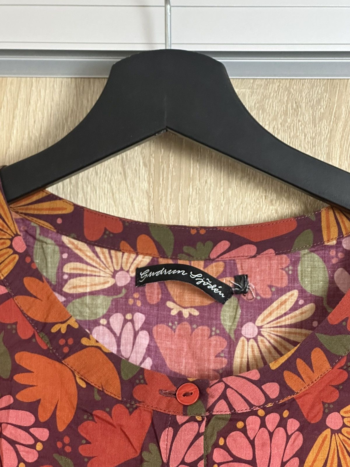 Gudrun Sjoden 🔥 Vintage Gudrun Sjoden Floral Boho Midi Dress Art Print Size XL / US 12-14 / IT 48-50 - 3 Thumbnail