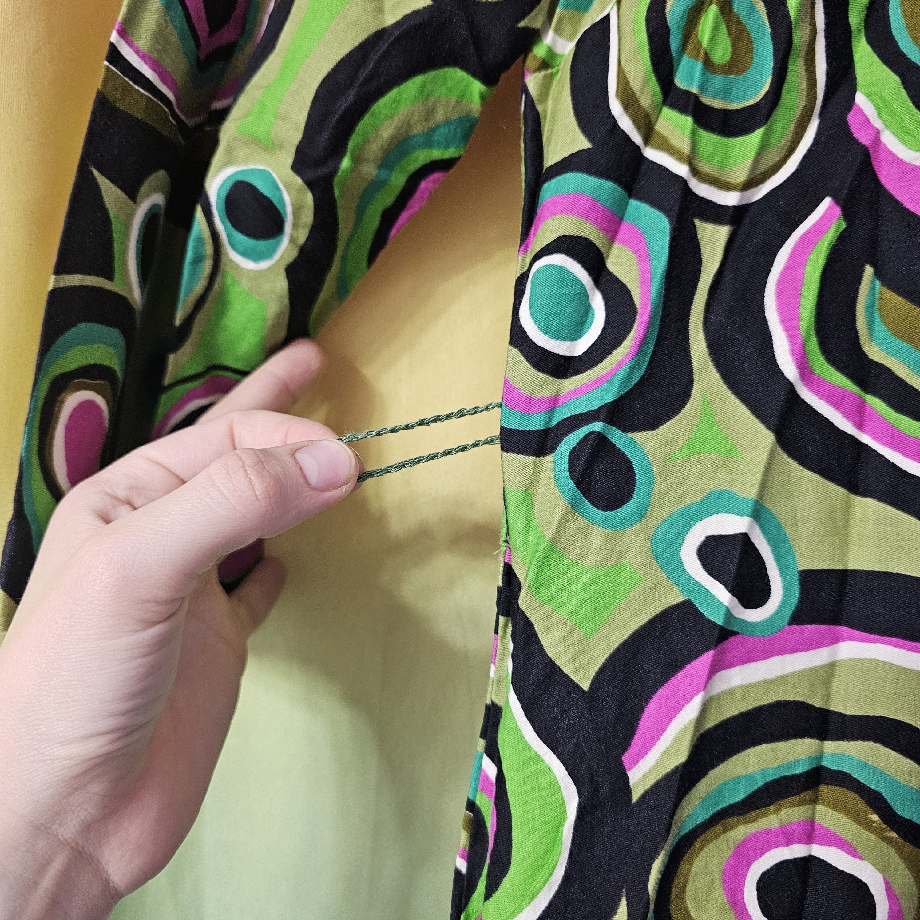 Other 60's Vintage Psychedelic Print Lounge Craft Jumpsuit Size 28" / US 6 / IT 42 - 10 Thumbnail