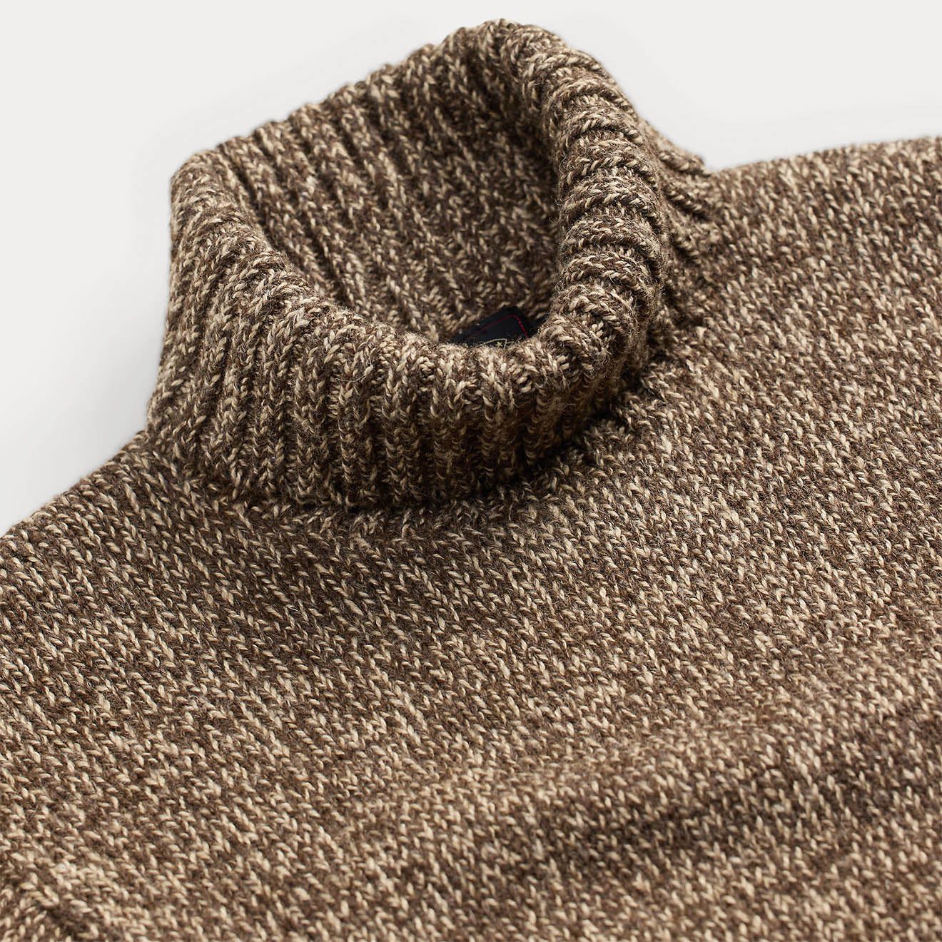 RRL Ralph Lauren 545USD Marled Turtleneck Sweater Brown / Cream Multi Size US L / EU 52-54 / 3 - 4 Thumbnail