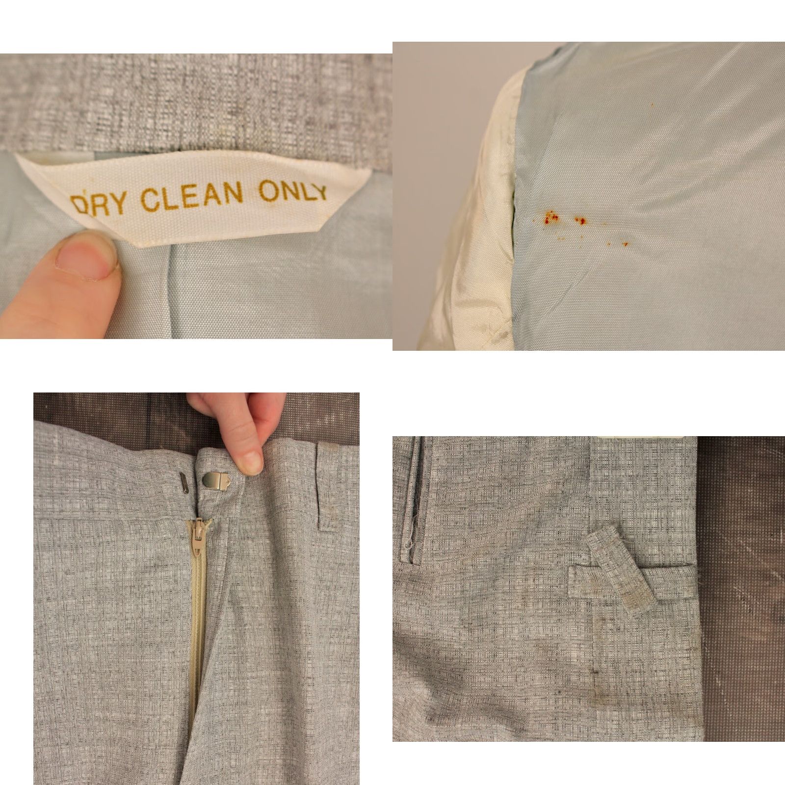 Vintage VINTAGE Men’s VTG NOS 70s Light Grey Leisure Suit Sz 42 Long 1970s Polyester Disco 3 PC Mens Size 42R - 10 Thumbnail