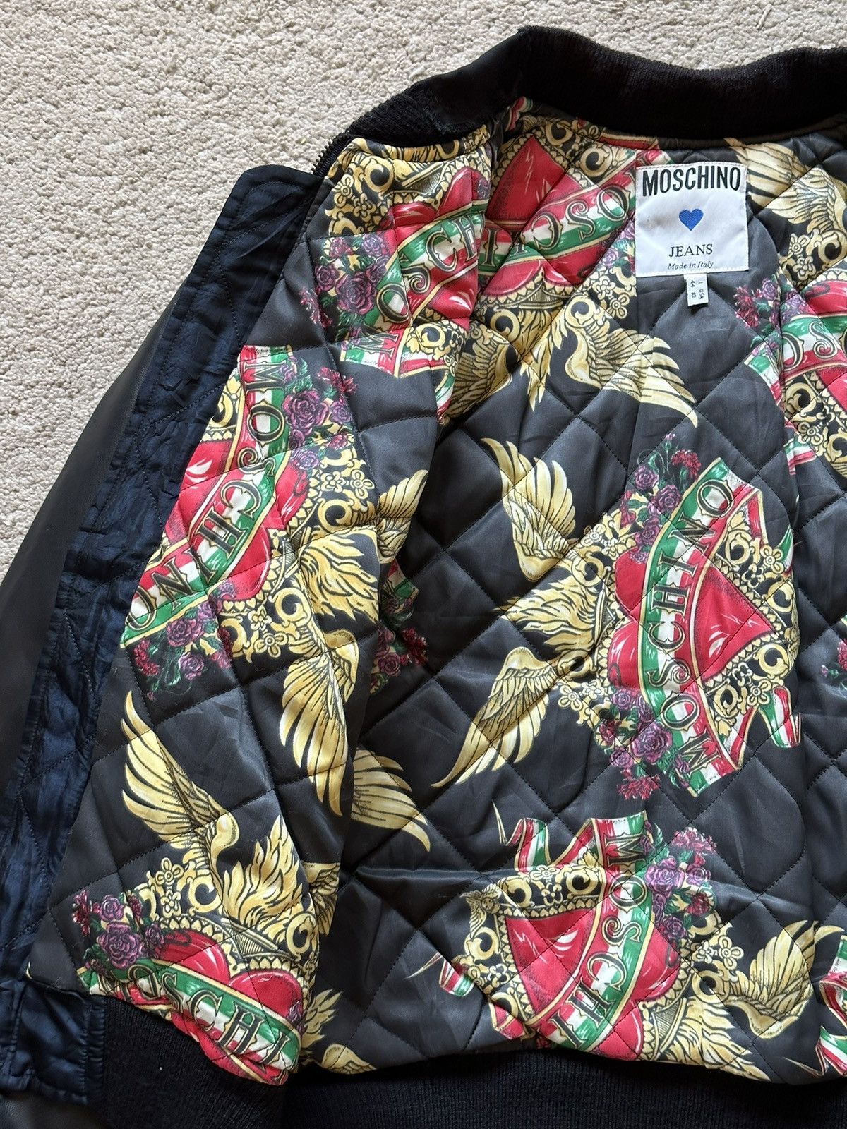 Jeremy Scott 1990s Moschino Leather Jacket Size US M / EU 48-50 / 2 - 9 Thumbnail