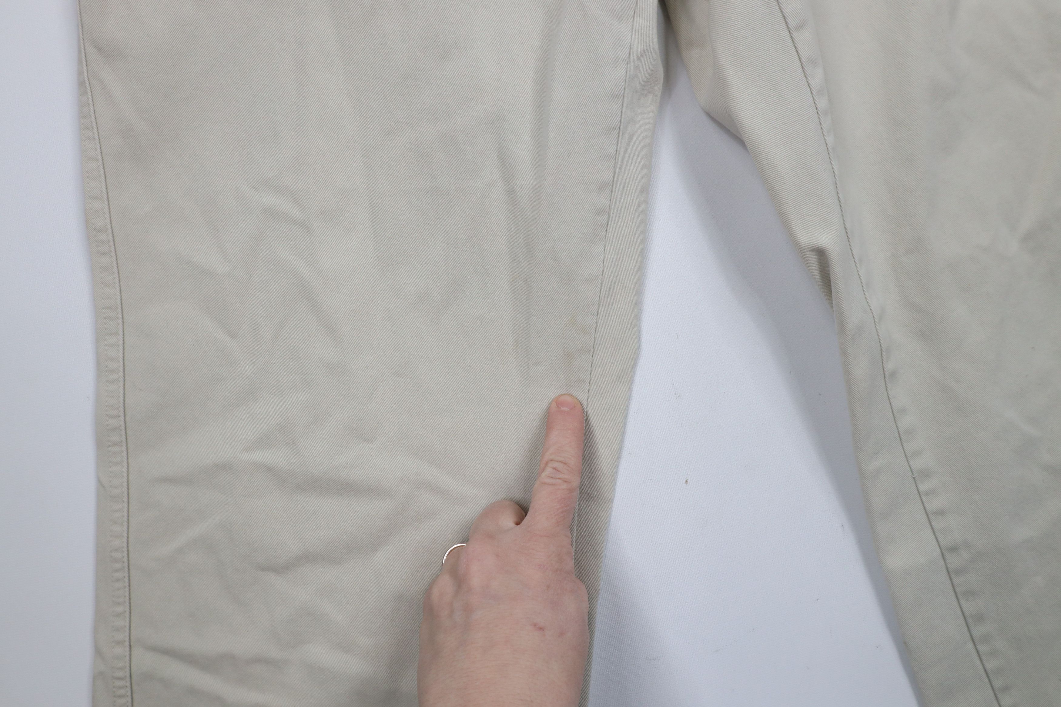 Calvin Klein × Vintage Vintage 90s Calvin Klein Spell Out Wide Leg Pants Beige Size US 34 / EU 50 - 6 Thumbnail