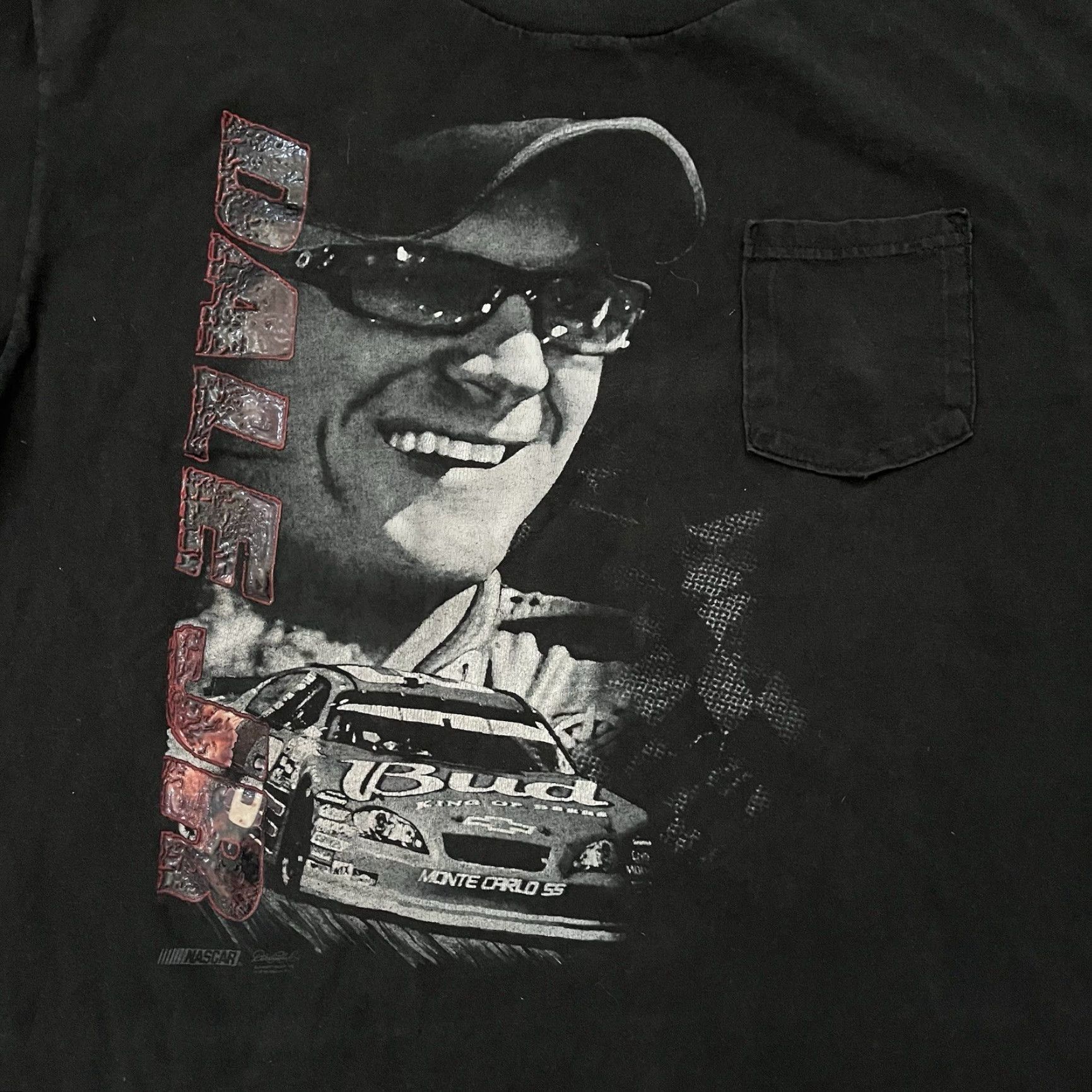 Chase Authentics VINTAGE Dale Earnhardt Jr T-shirt XL Chase Authentics NASCAR Y2K Racing Big Face Mens Black Racing Nascar Budweiser Earnhardt Shirt Size US XL / EU 56 / 4 - 2 Thumbnail
