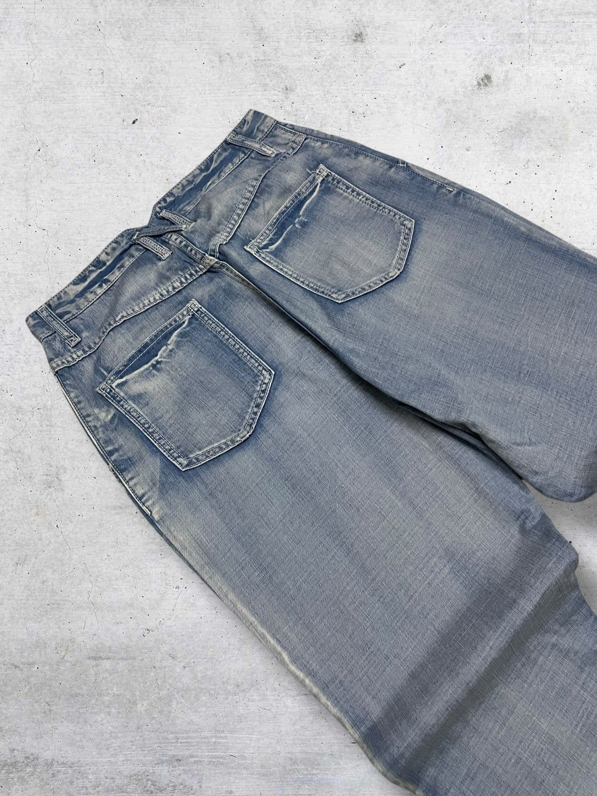 Ne-Net VINTAGE JAPAN 90S ISSEY MIYAKE NE-NET BLUEWASHED DENIM Size US 27 - 12 Thumbnail