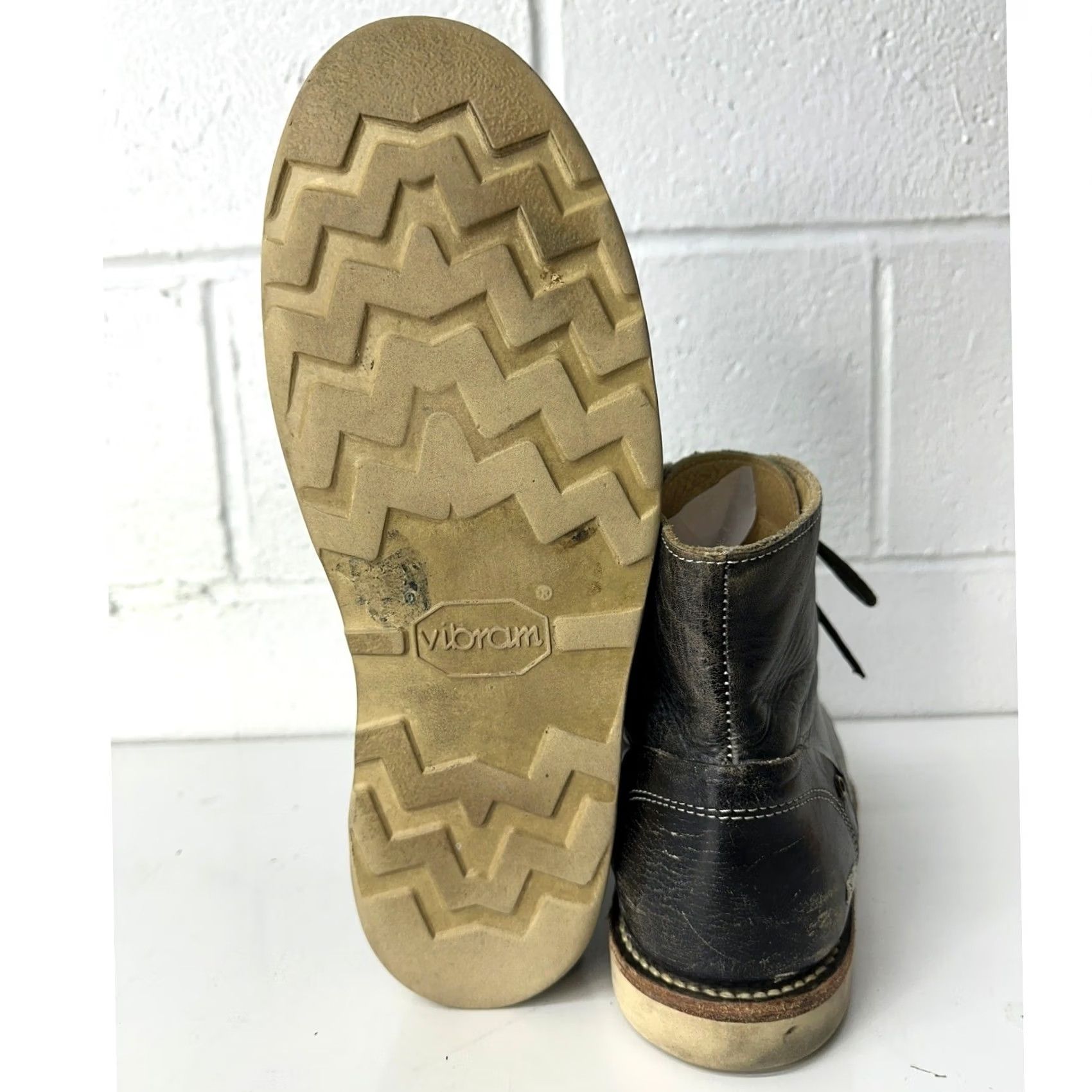 Bed Stu Bed Stu Lincoln Vibram Wedge Boots Black Distressed Leather Mens 11 Size US 11 / EU 44 - 6 Thumbnail