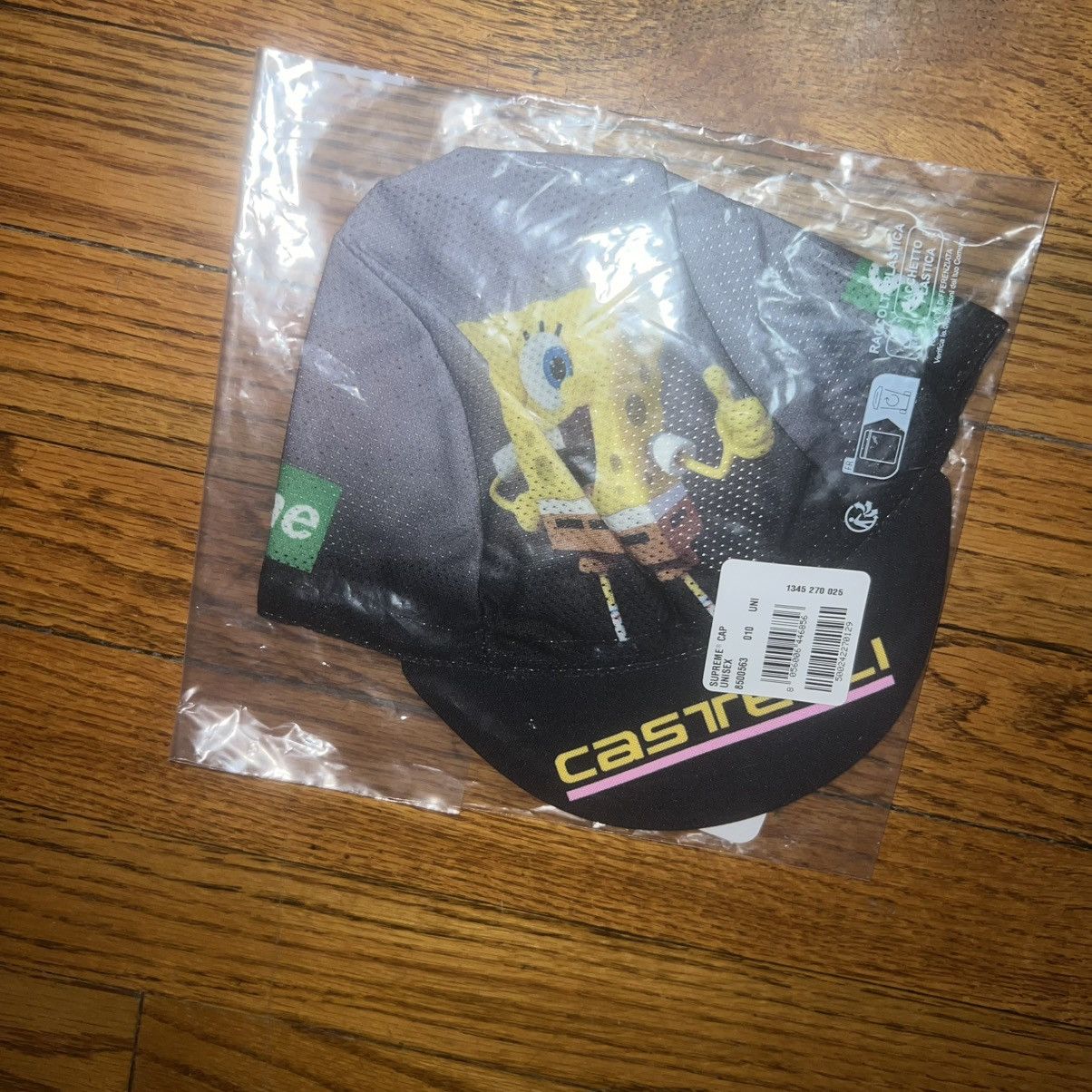 Supreme Supreme Spongebob Squarepants Castelli Cycling Cap Black Hat Size ONE SIZE - 5 Thumbnail