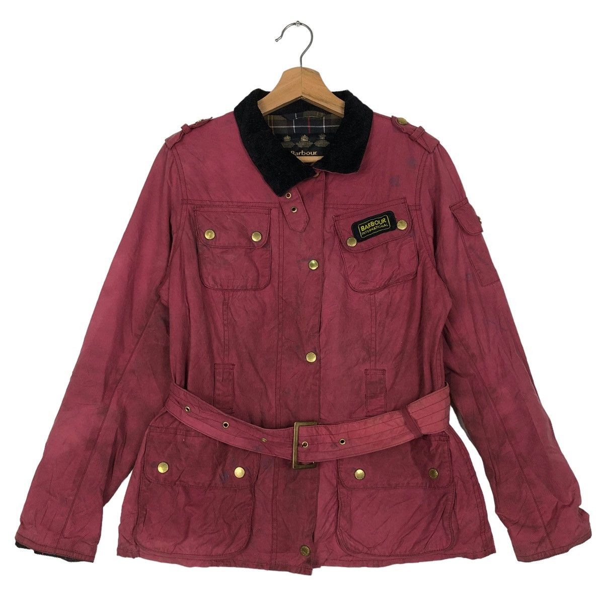 Barbour 🔥BARBOUR WAX INTERNATIONAL TARTAN JACKET Size US S / EU 44-46 / 1 - 2 Thumbnail