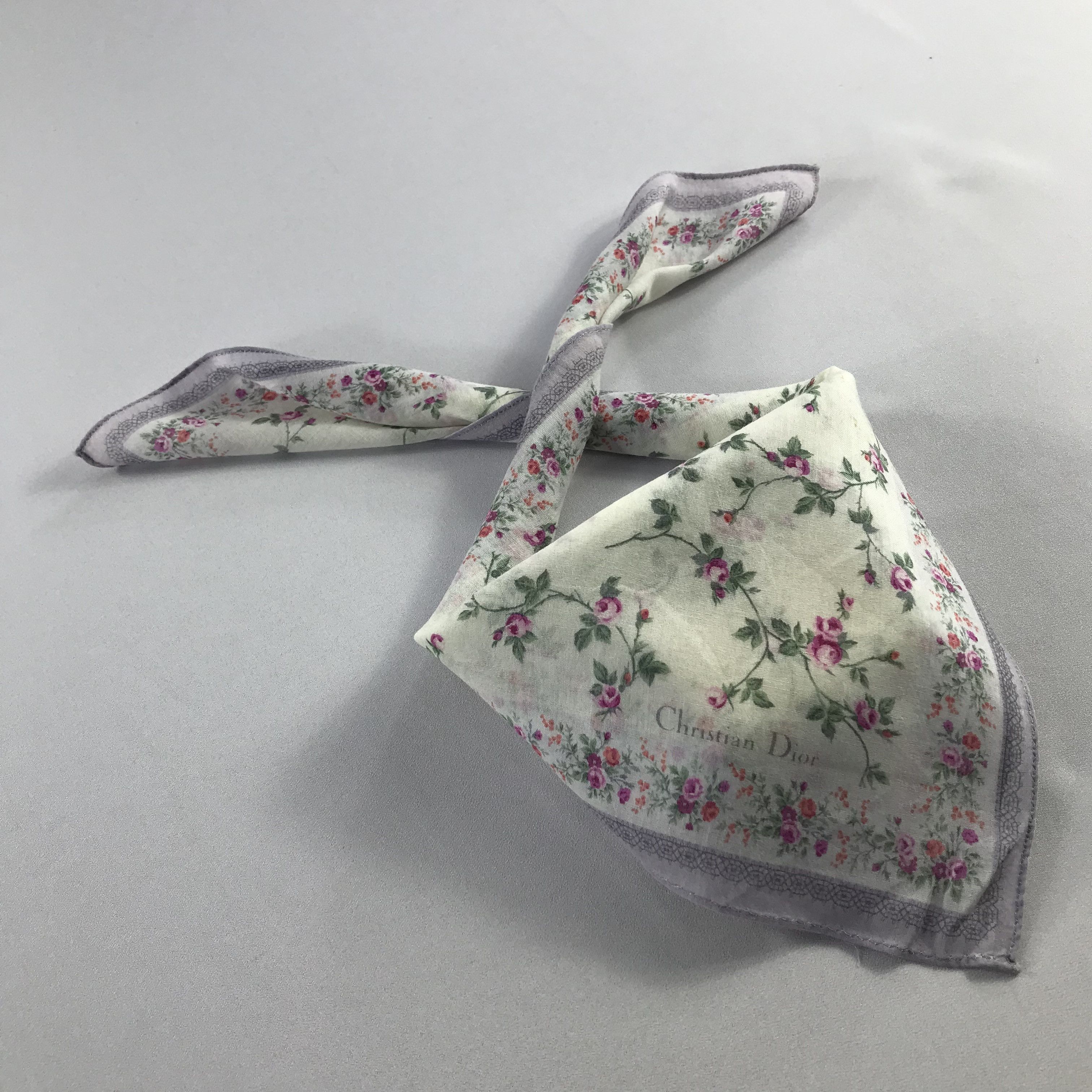 Vintage Christian Dior Handkerchief / Bandana / Neckerchief C540 Size ONE SIZE - 2 Thumbnail