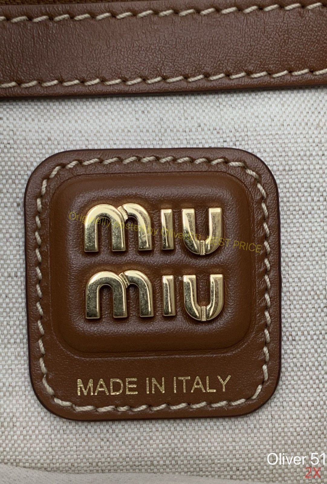 Miu Miu Miu Miu IVY Canvas Tote LLLL22/2609 Size ONE SIZE - 5 Thumbnail