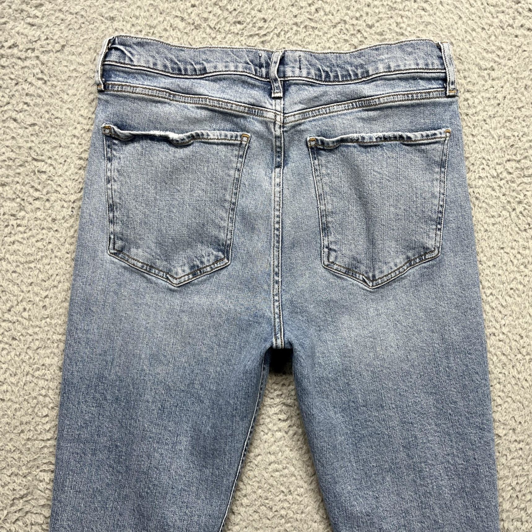 Agolde AGOLDE Nico Jeans Womens 29 Light Wash High Rise Slim Skinny Button Fly Denim Jeans Size 29" - 7 Thumbnail