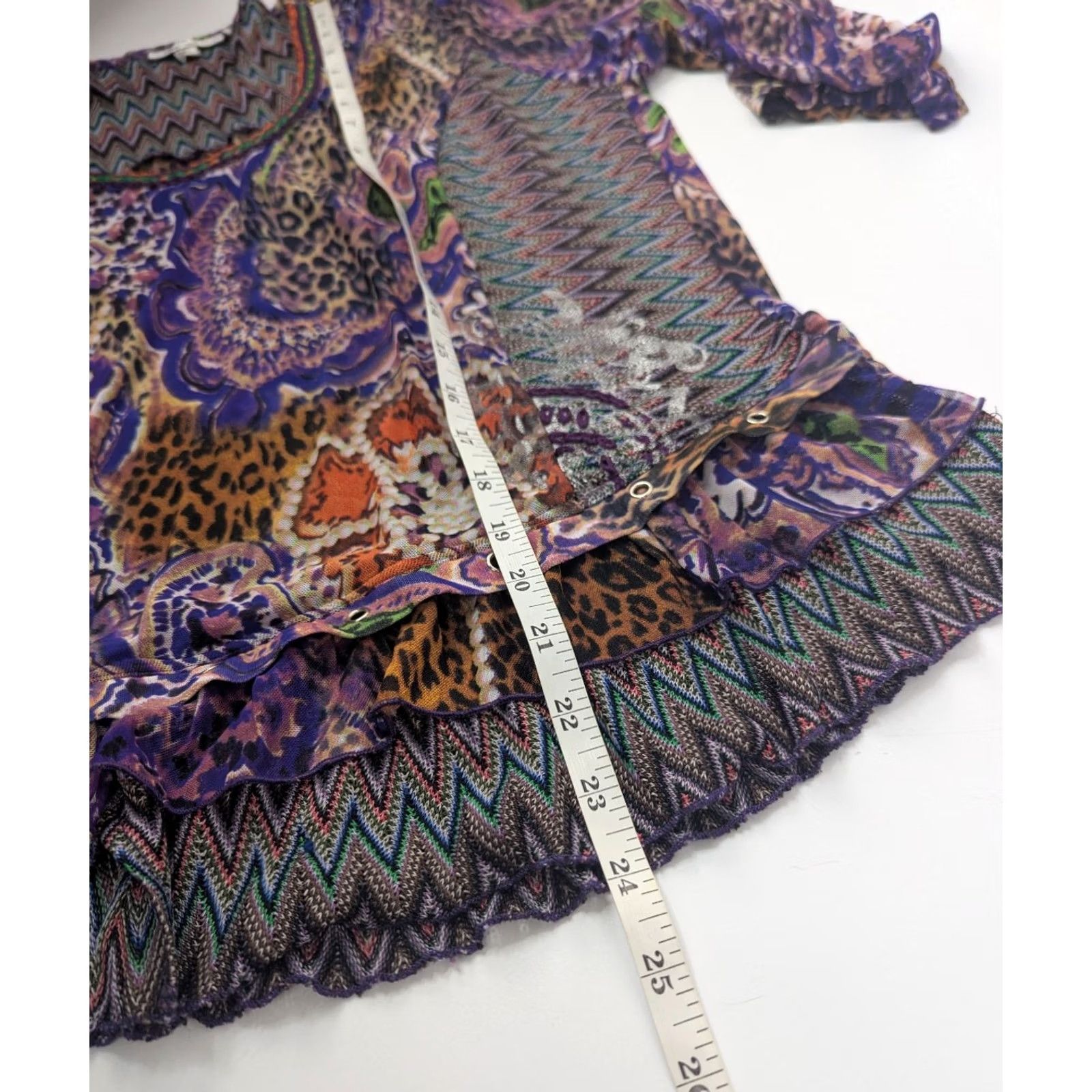 Vintage Alberto Makali Shirt Womens XL Purple Floral Psychedelic Top Boho Blouse Size XL / US 12-14 / IT 48-50 - 5 Thumbnail