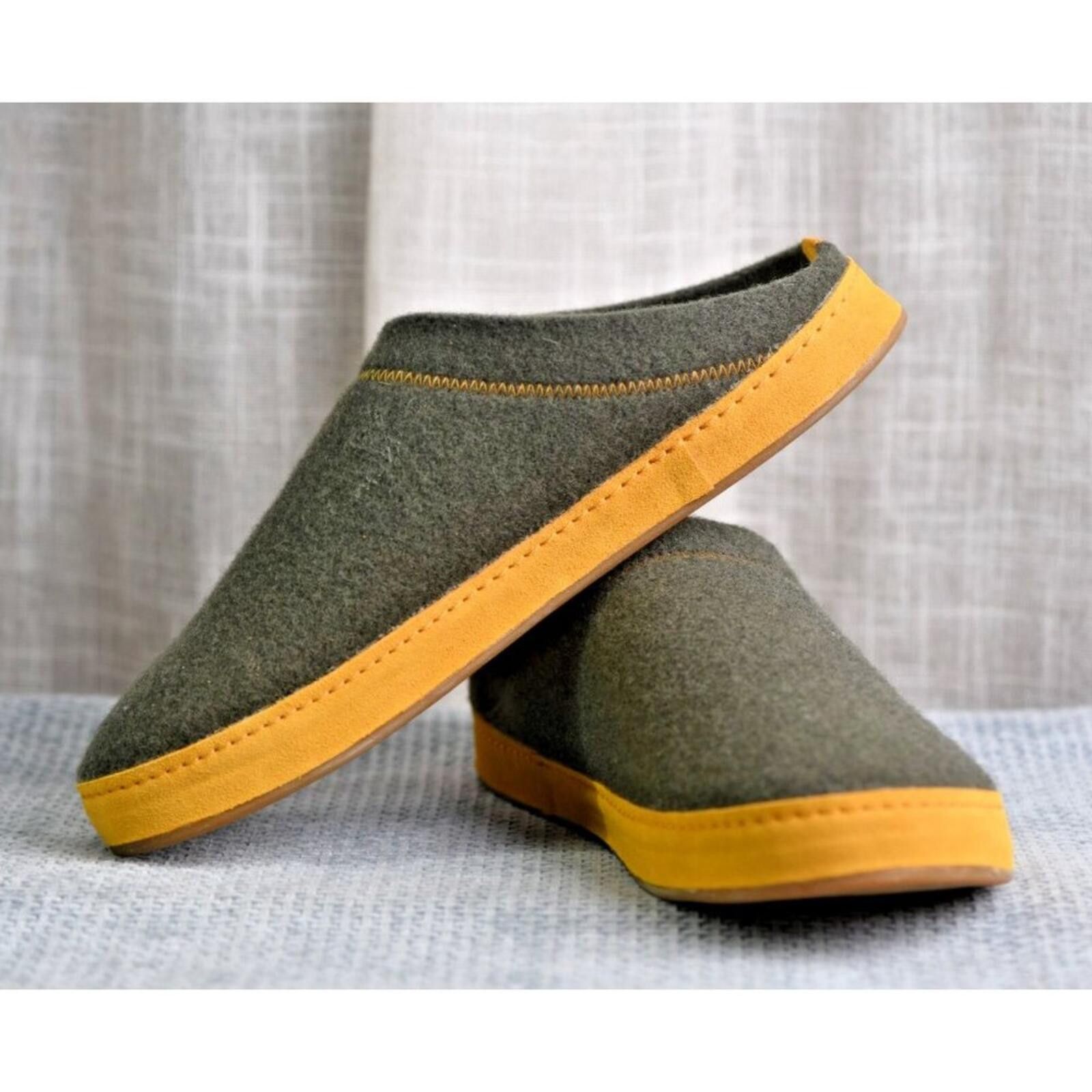 Olukai Olukai Men’s Hamani Hulu Slip-On | Dusty Olive/Mustard Size US 13 / EU 46 - 5 Thumbnail