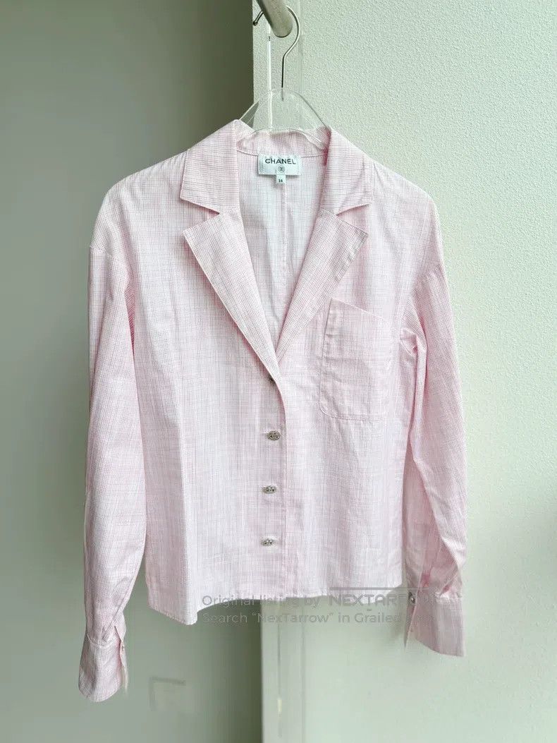 Chanel Chanel 20P Roof Series Pink Diamond Button Shirt Size XXS / US 00 / IT 34 - 1 Thumbnail