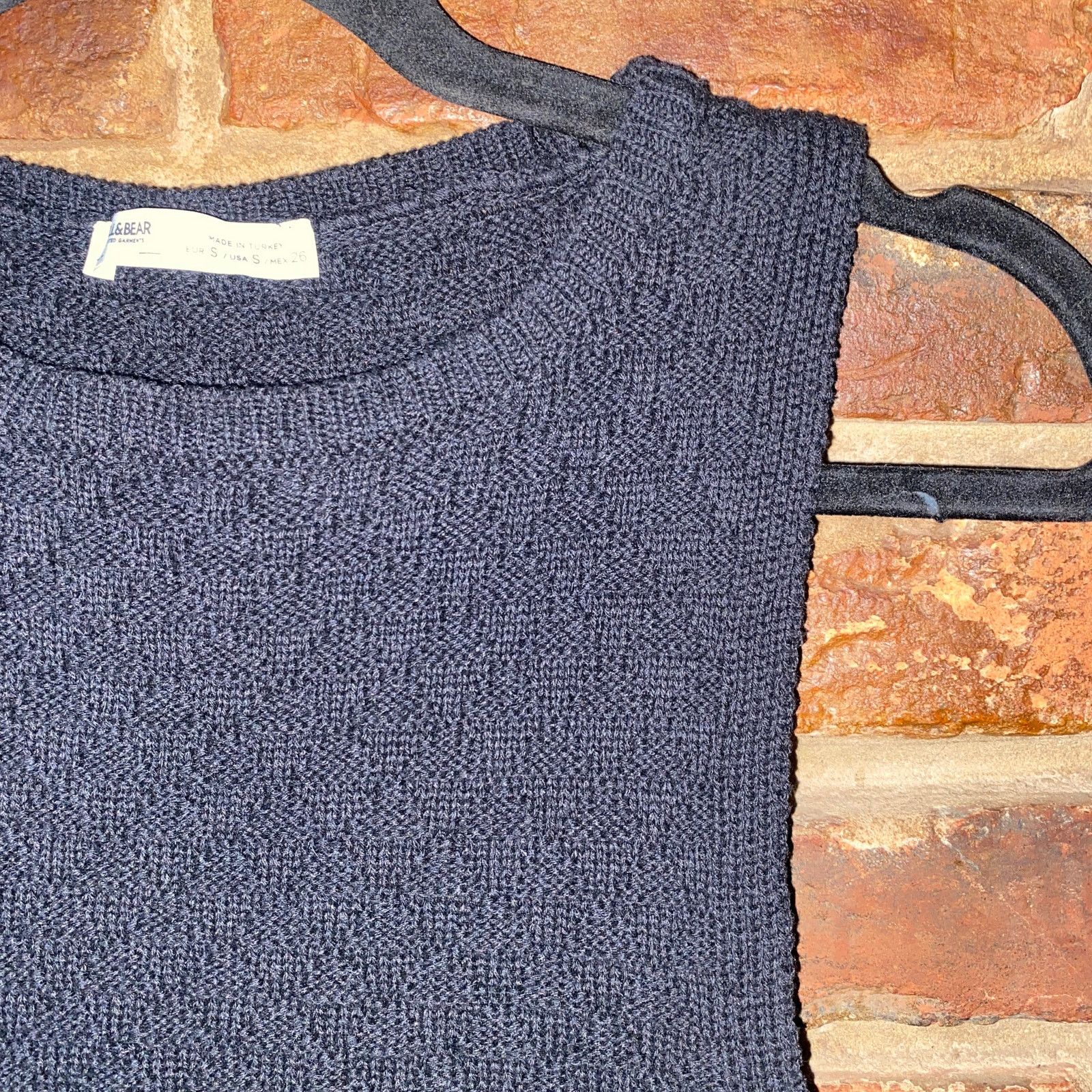 Pull & Bear Pull &Bear Black Sleeveless Knit Crop Sweater Tank Top Small Size S / US 4 / IT 40 - 2 Thumbnail