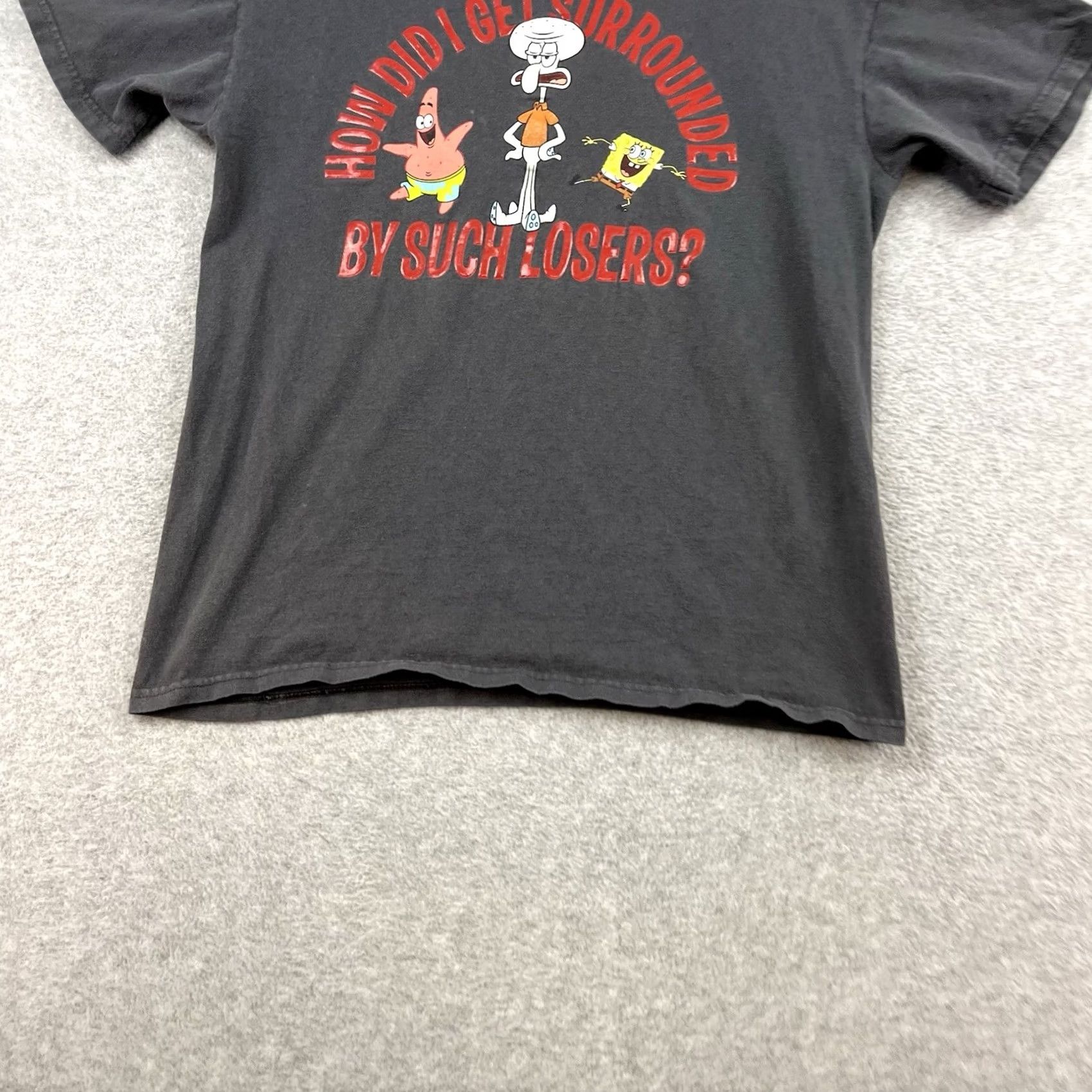 Vintage VINTAGE SpongeBob SquarePants T Shirt Mens S Jellyfishing Y2K 2004 Black Size US S / EU 44-46 / 1 - 2 Thumbnail