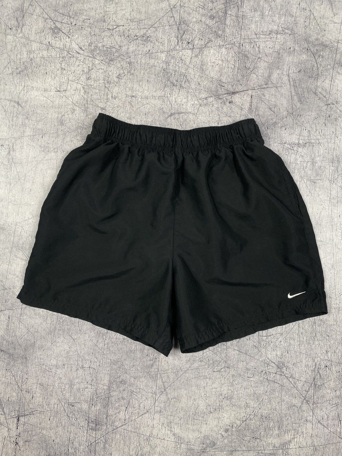 Nike × Vintage Vintage Nike Drill Y2K Black Shorts Size US 31 - 2 Thumbnail