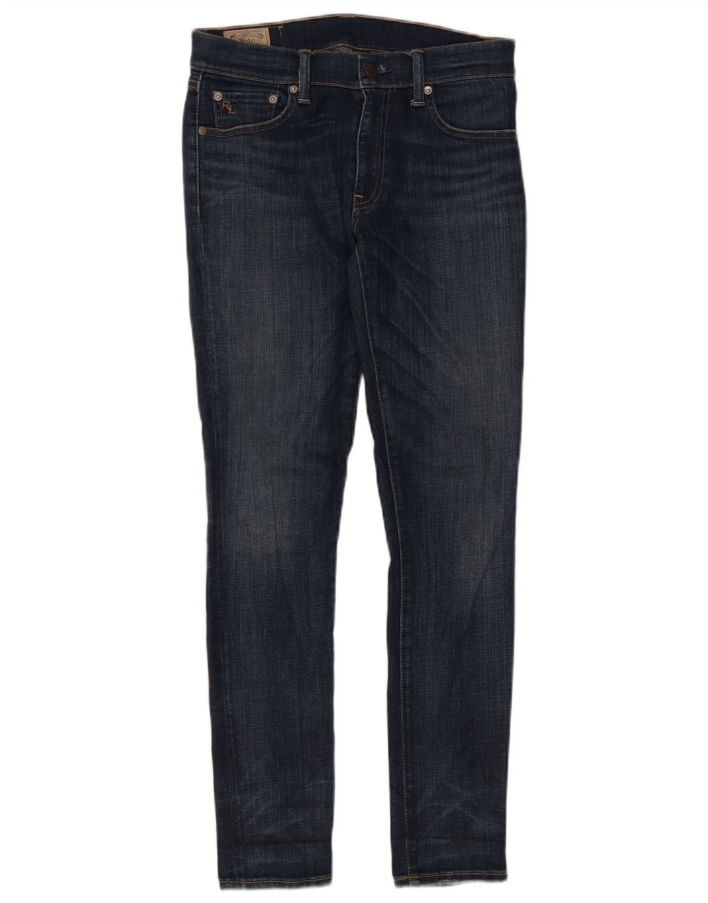 Polo Ralph Lauren Womens Tompkins Skinny Jeans W28 L30 Navy Blue Cotton Size 24" / US 00 / IT 34 - 1 Thumbnail
