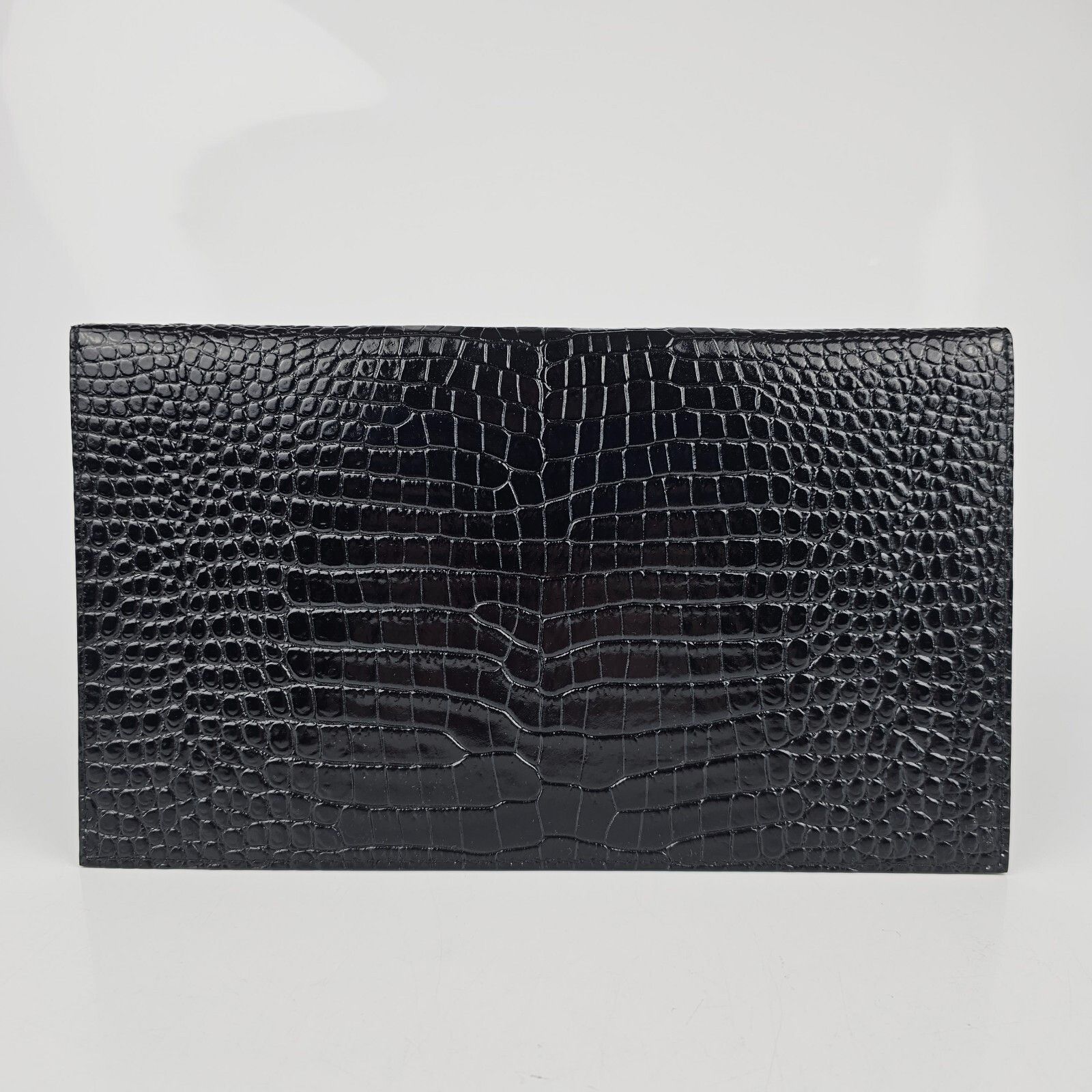 Saint Laurent Paris SAINT LAURENT Medium Uptown Envelope Embossed Black Leather Size ONE SIZE - 7 Thumbnail
