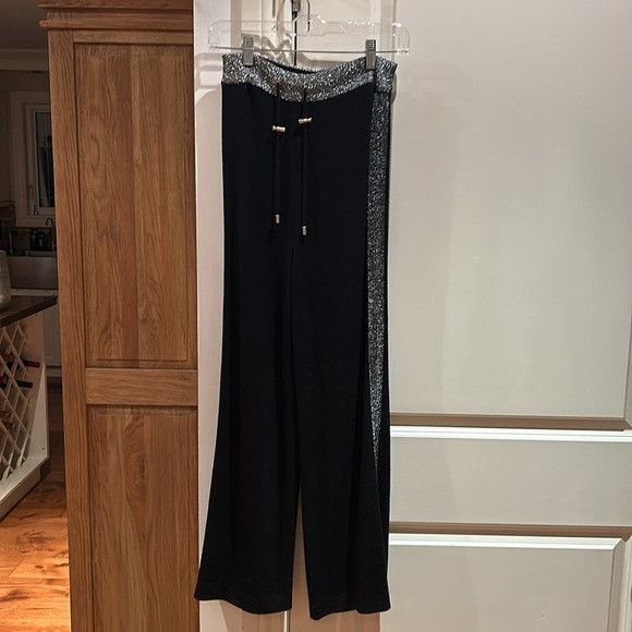 Balmain BALMAIN NEW merino Lurex Striped Straight Knit Pants Size 27" / US 4 / IT 40 - 6 Thumbnail