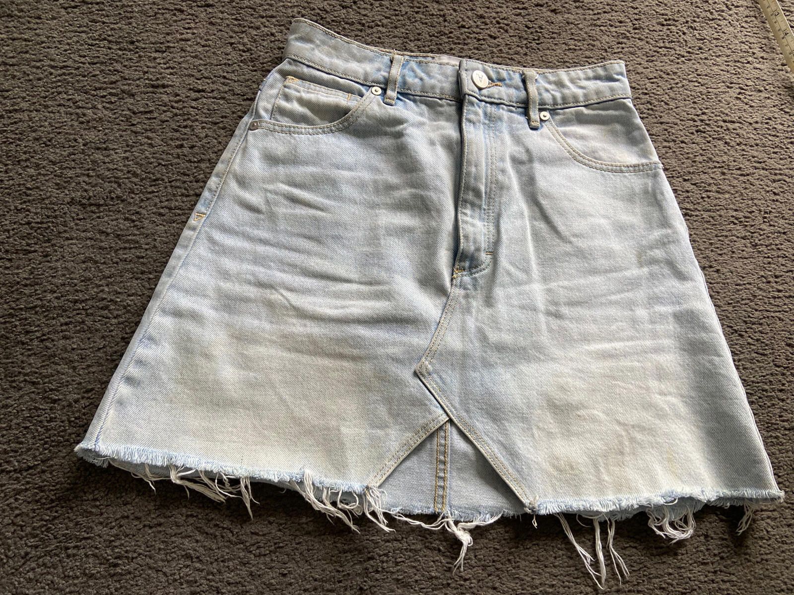 Other Abrand Jeans Denim Distressed Skirt - Size AU/UK6 US 2 Size 26" / US 2 / IT 38 - 3 Thumbnail