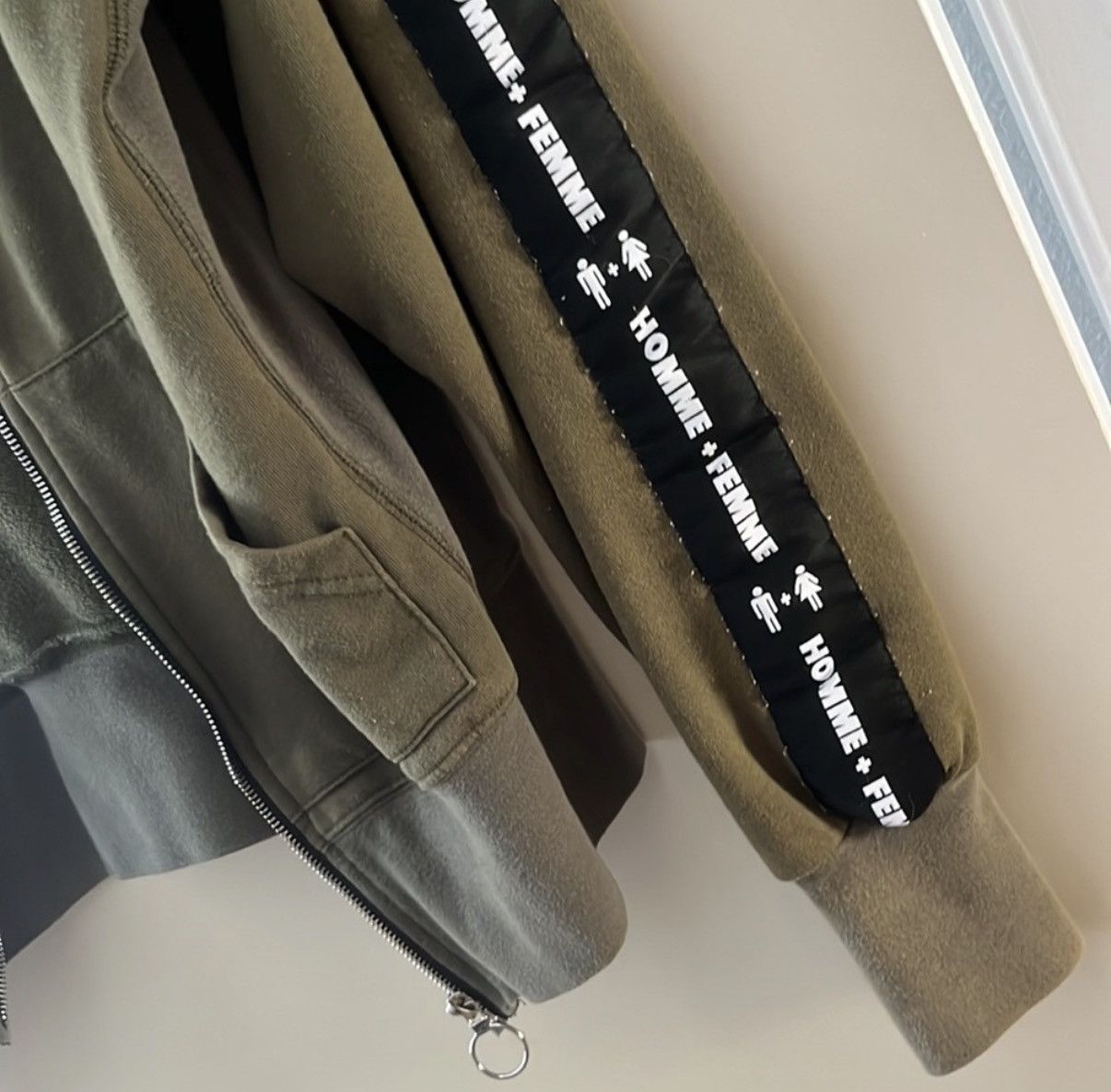 Homme + Femme La Homme + Femme olive green zip up hoodie Size US S / EU 44-46 / 1 - 2 Thumbnail