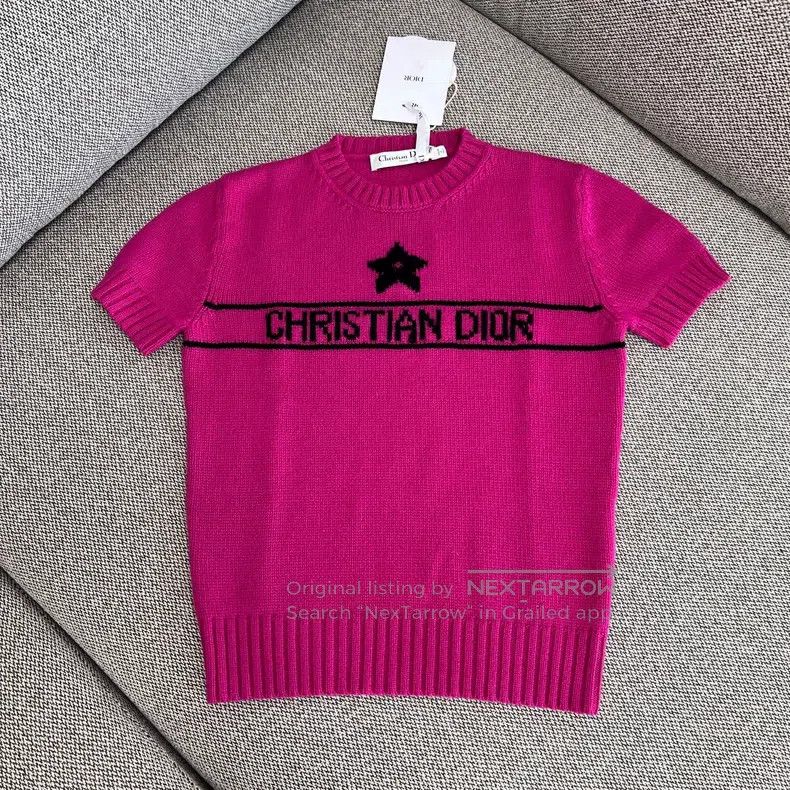 Dior Dior Lucky star letter logo knitted short sleeves Size XXS / US 00 / IT 34 - 1 Thumbnail