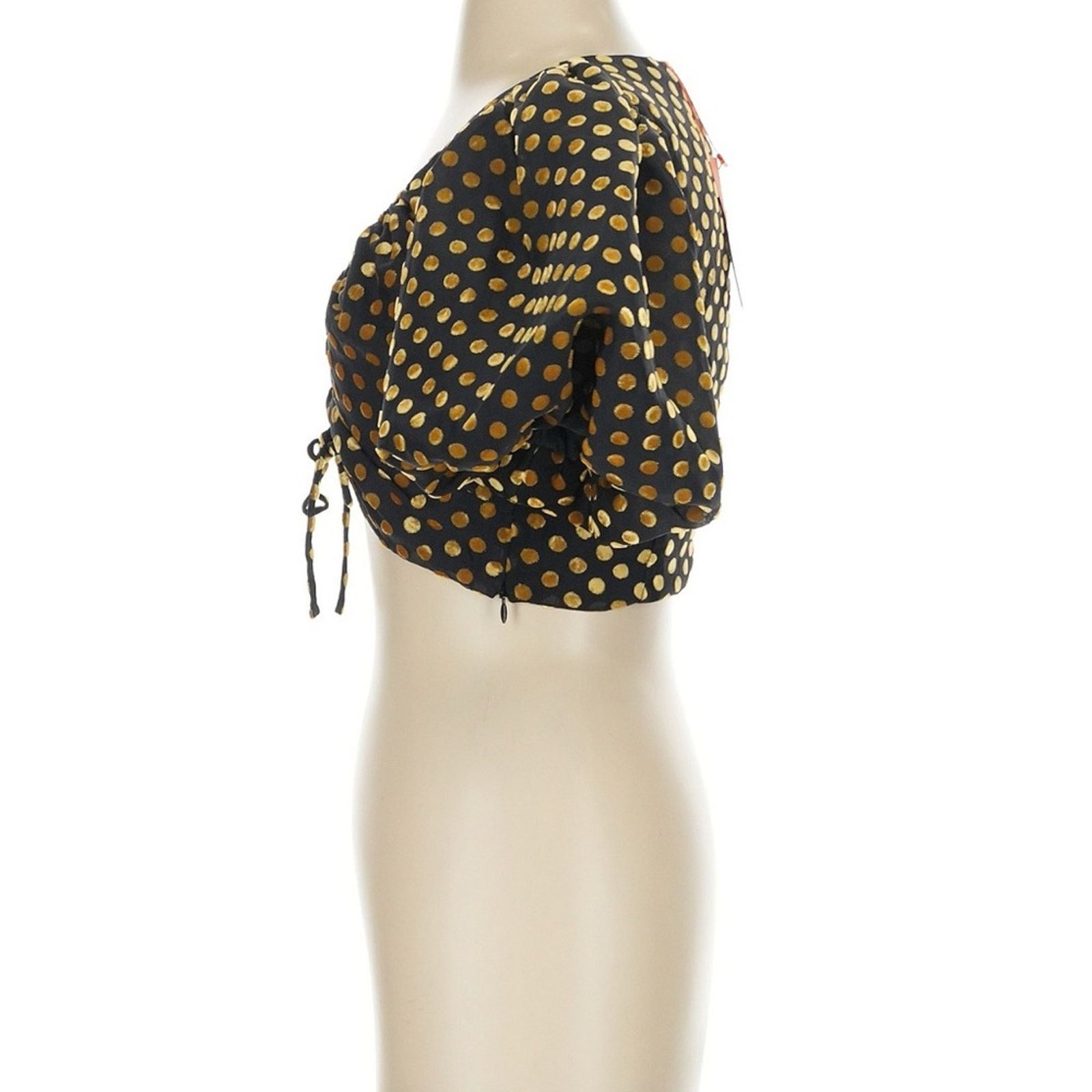 RHODE Rhode Lana Top in Dot Jacquard - NWT - Size 0 - Gold/Blue Size XS / US 0-2 / IT 36-38 - 8 Thumbnail