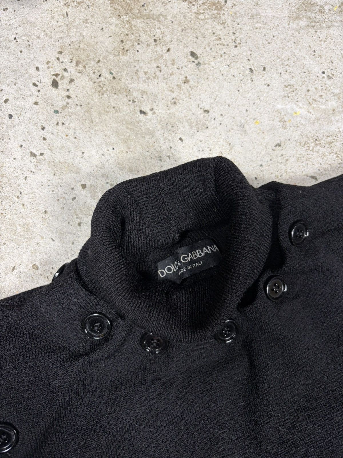 Dolce & Gabbana FW 2003 Dolce & Gabbana Black Button Up Skirt & Sweater Set Size S / US 4 / IT 40 - 14 Thumbnail
