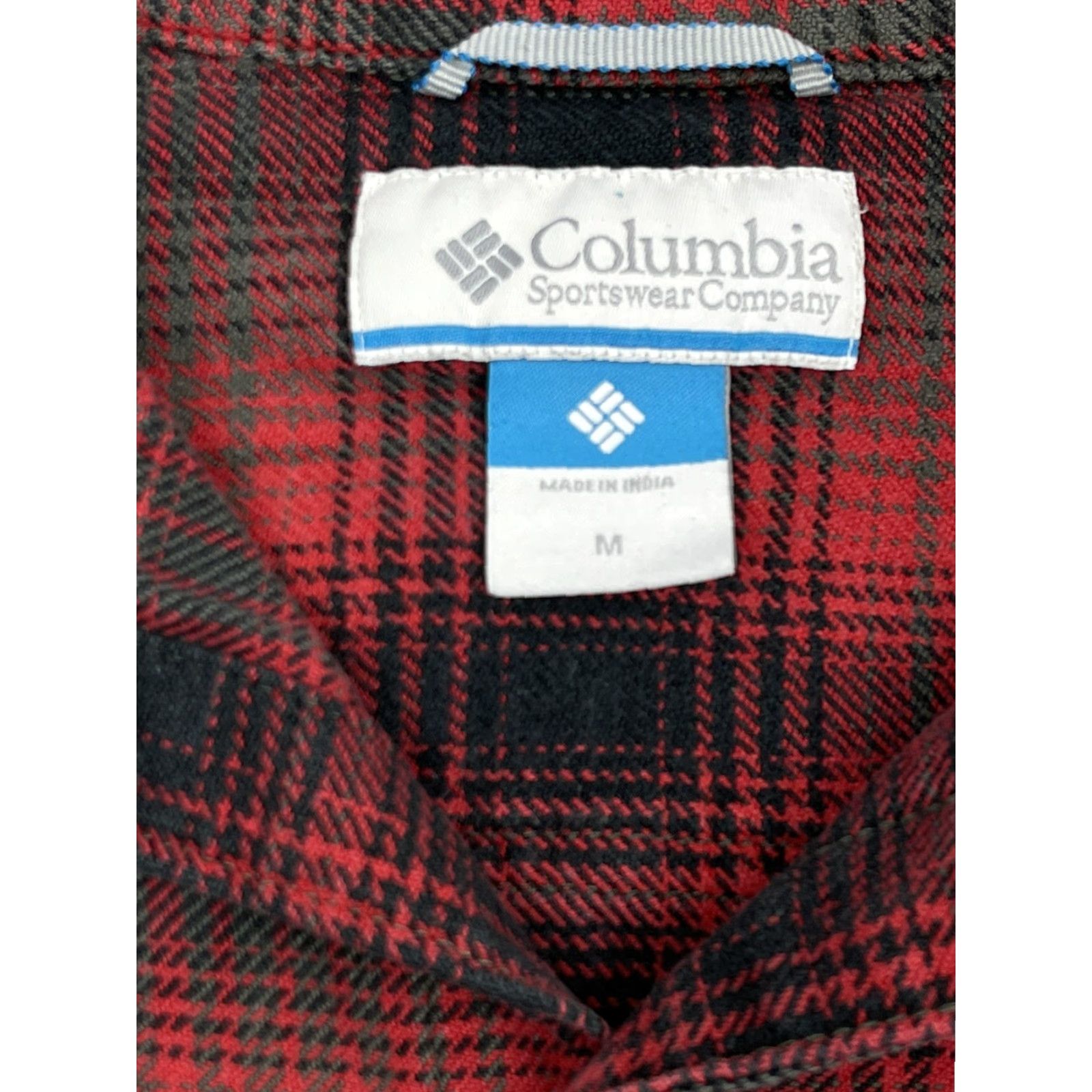 Vintage Columbia Shirt Men Button-Up Flannel Plaid Red Long Sleeve M Regular Easy Care Pockets Classic Outdoor Winter/Spring/Fall/Winter Size US M / EU 48-50 / 2 - 2 Thumbnail