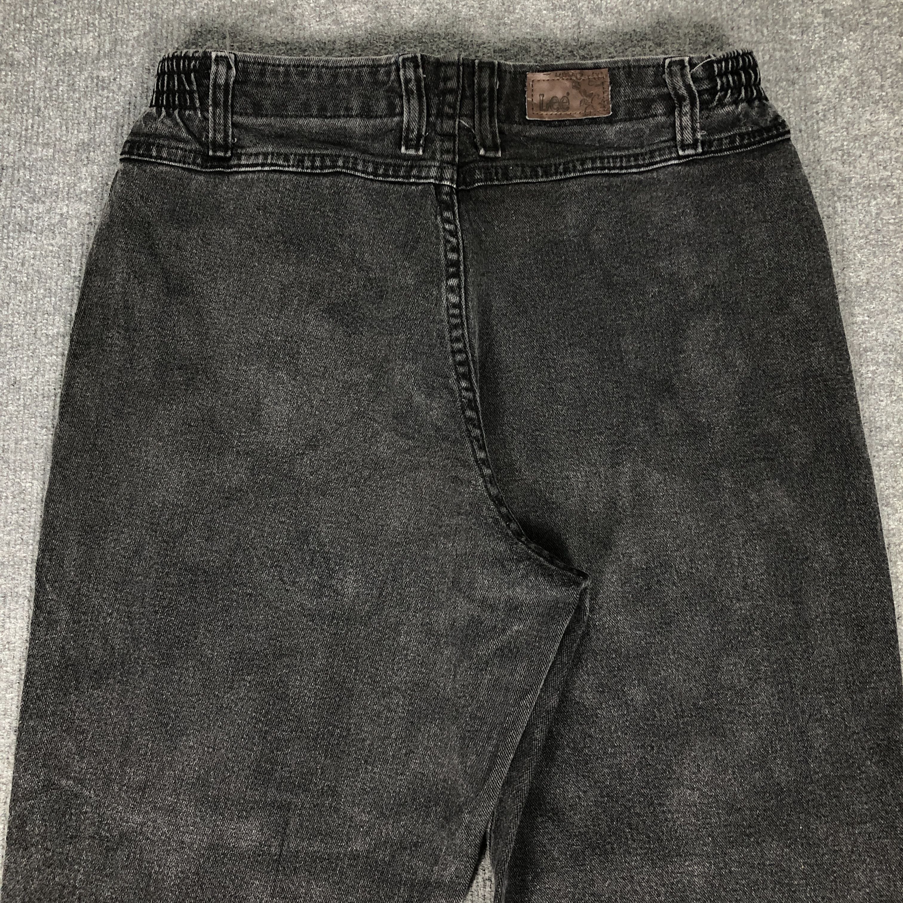 Lee × Vintage Womens Vintage Lee Jeans Side Elastic Faded Black L891W Size 30" / US 8 / IT 44 - 5 Thumbnail