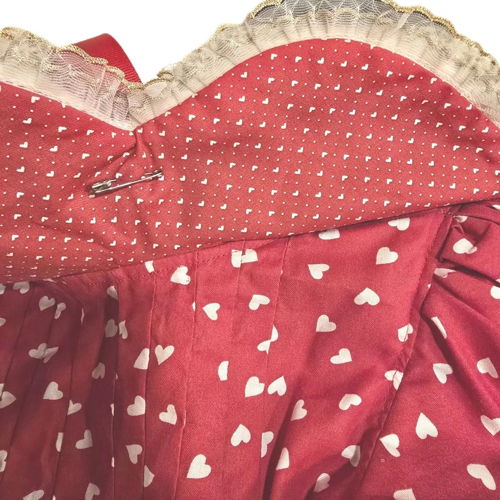 Handmade VTG 70s 80s Handmade Heart Print Prairie Dress XS Size XS / US 0-2 / IT 36-38 - 7 Thumbnail