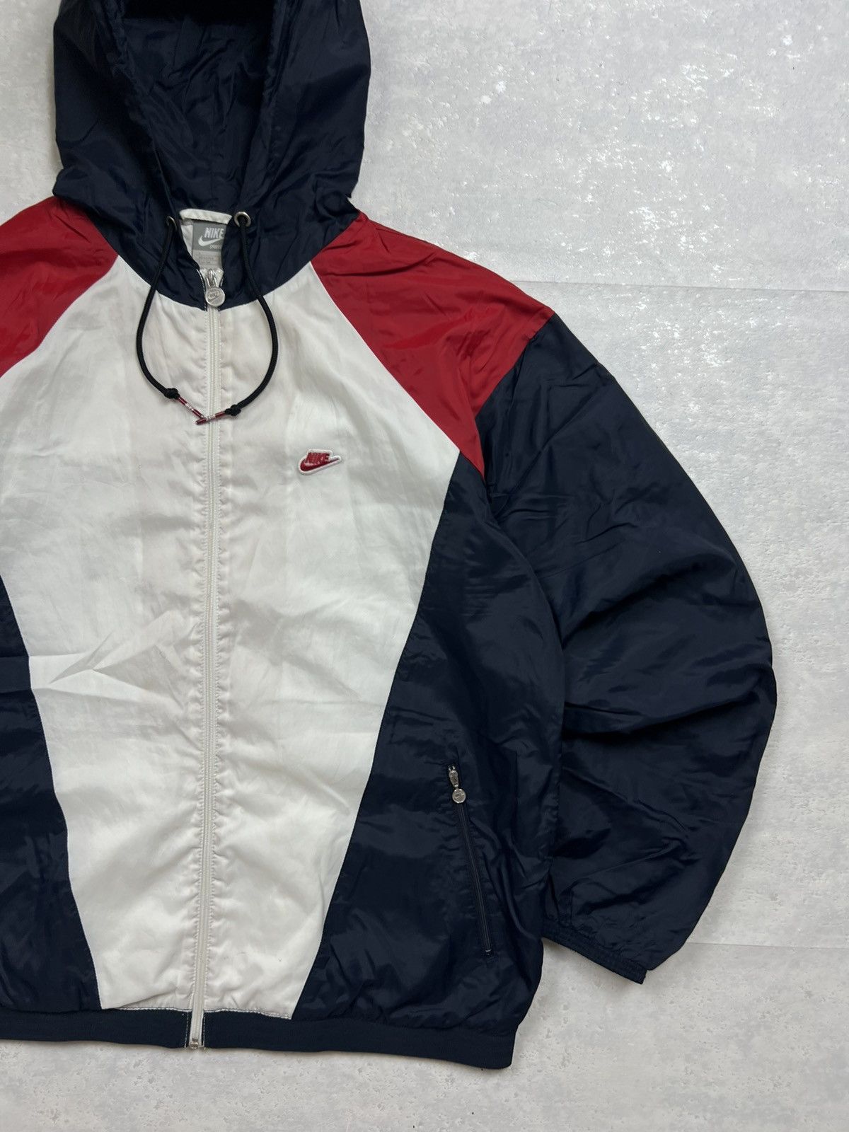 Nike 00s Nike Retro Logo Vintage Y2K Oversized Hooded Jacket Size US L / EU 52-54 / 3 - 3 Thumbnail