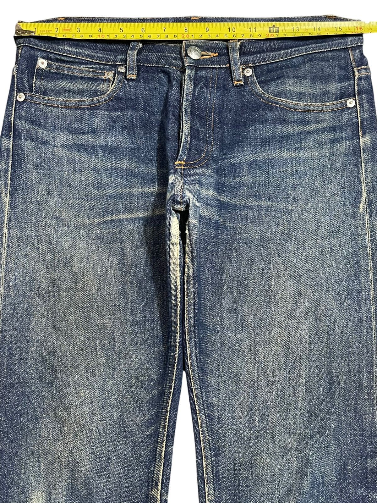 A.P.C. Vintage A.P.C Petit Selvedge Blue Wash Jeans Droit Etroit Size US 32 / EU 48 - 16 Thumbnail