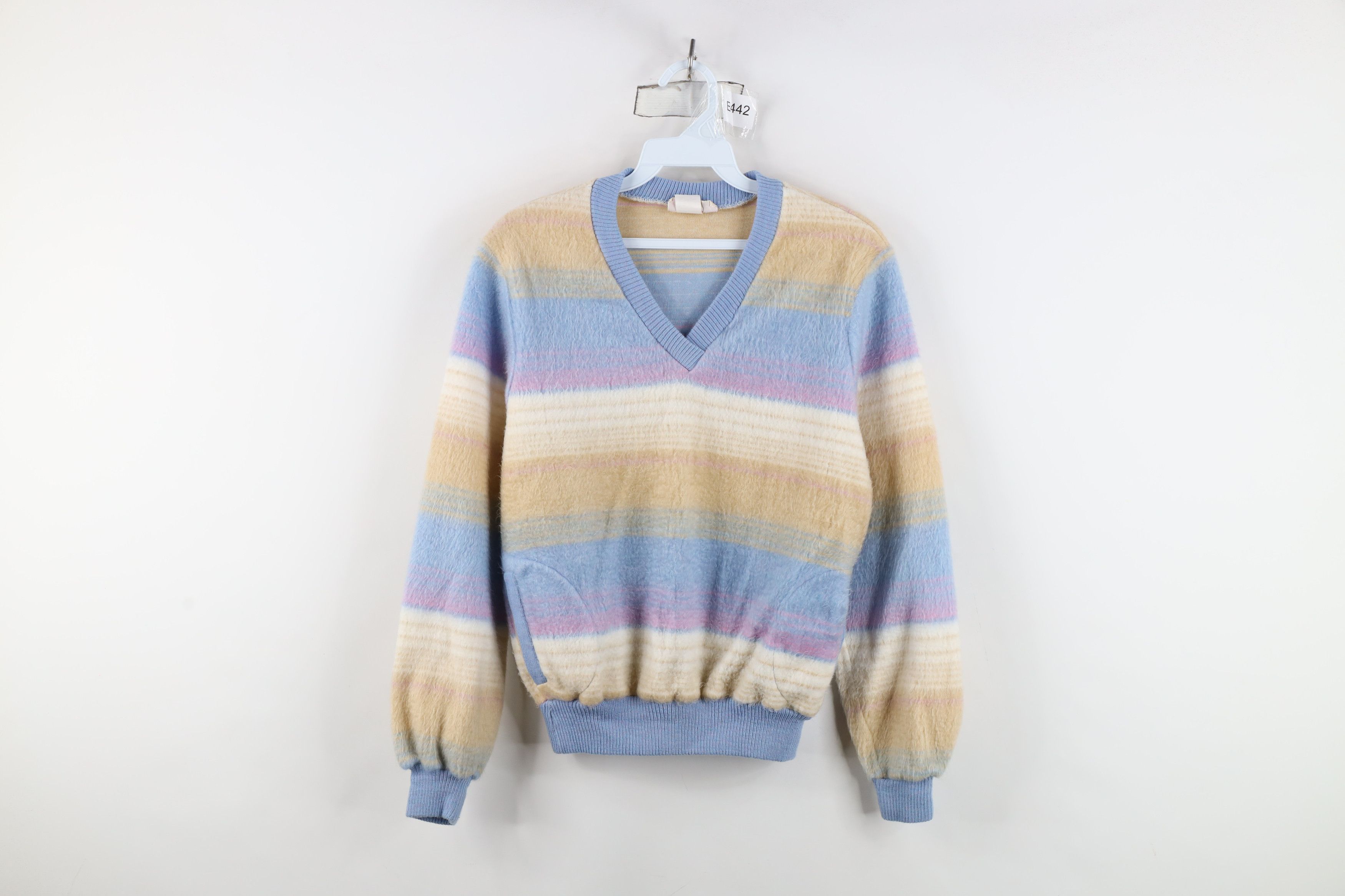 Vintage Vintage 70s Mid Century Modern MCM Shag Pastel Sweater USA Size M / US 6-8 / IT 42-44 - 1 Thumbnail