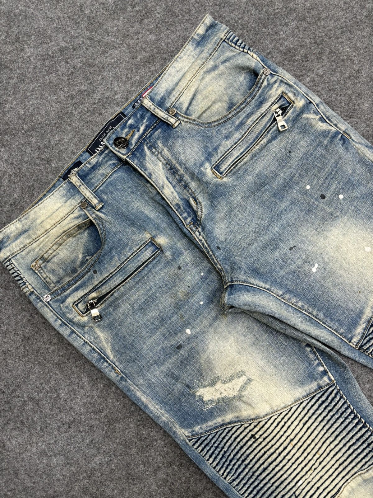 Other 💥Insane Biker Style💥Damati Biker Paint Splatter Pant F501 Size US 34 / EU 50 - 9 Thumbnail