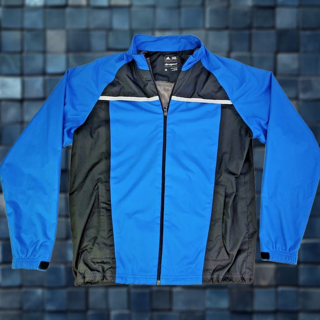 Adidas Adidas ClimaProof Zip Track Jacket Men M Black Outdoor Golf Lightweight Jacket Size US M / EU 48-50 / 2 - 1 Thumbnail