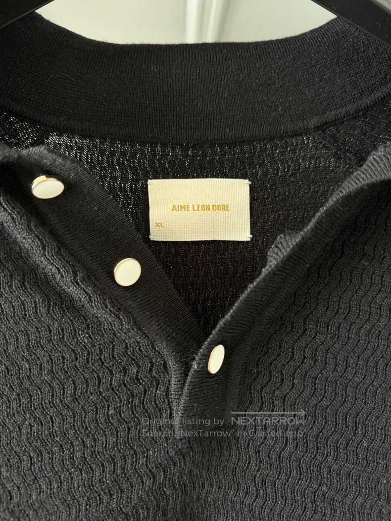 Aime Leon Dore Aime Leon Dore Wool Knit Polo Shirt with Knitted Collar Size US XL / EU 56 / 4 - 6 Thumbnail