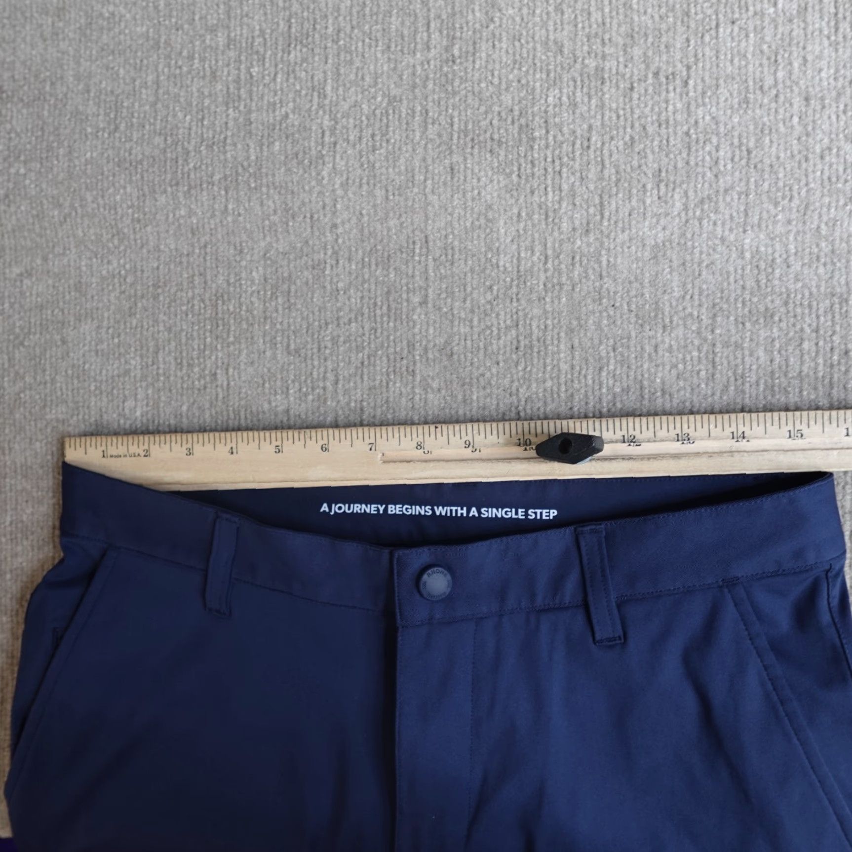 Rhone Rhone Pants 31 x 31 Blue Solid Navy Slim Straight Chino Men 31in Inseam 31in Front Flat Patch Slash Pocket Summer Spring Fall Casual Size US 31 - 5 Thumbnail